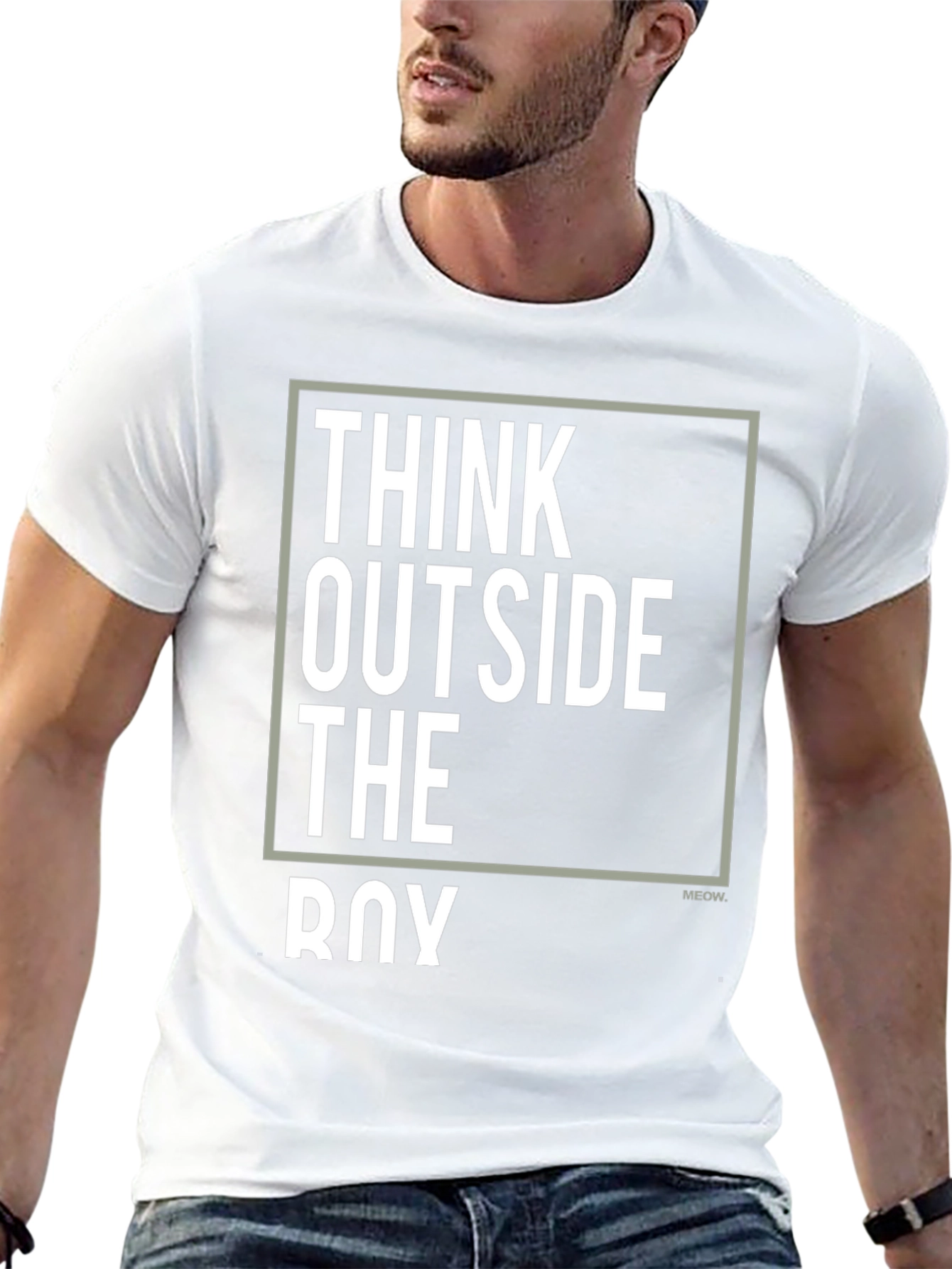Black Think Outside the Box Graphic T-Shirt - Black view 13