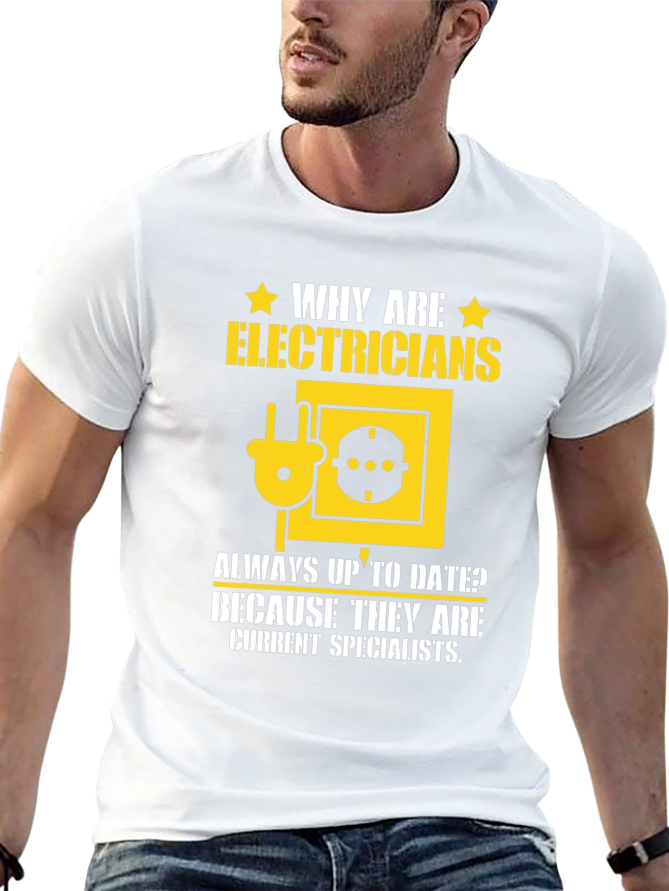 Black Electrician T-Shirt: Current Specialists view 13