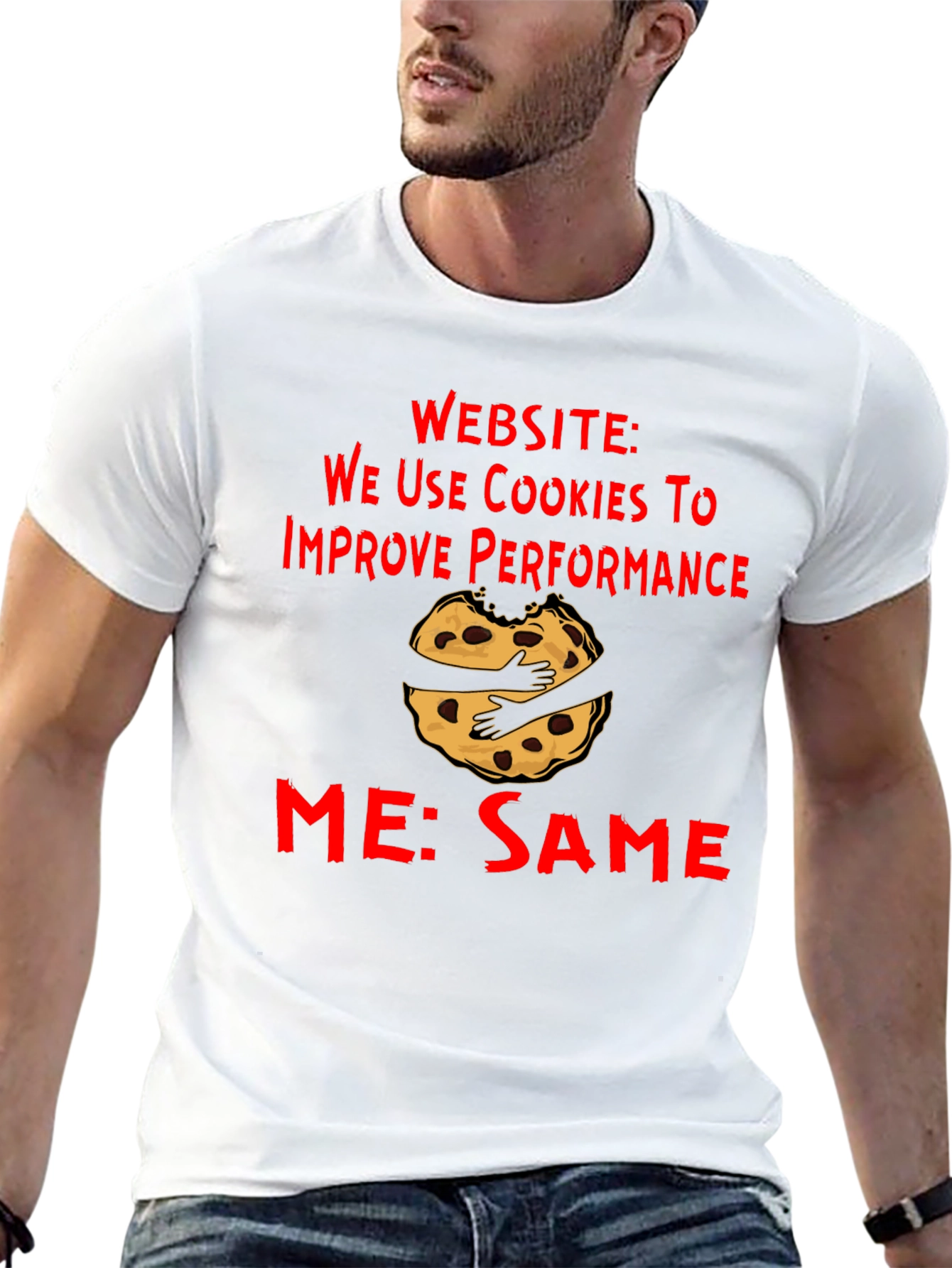 Black Cookie Lover T-Shirt - Funny Graphic Tee view 13
