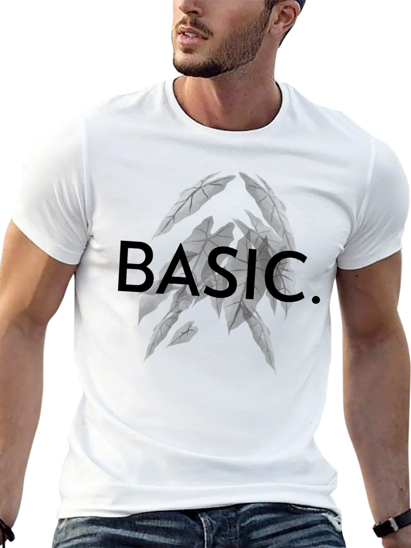 Black Basic Graphic Tee - Black view 13