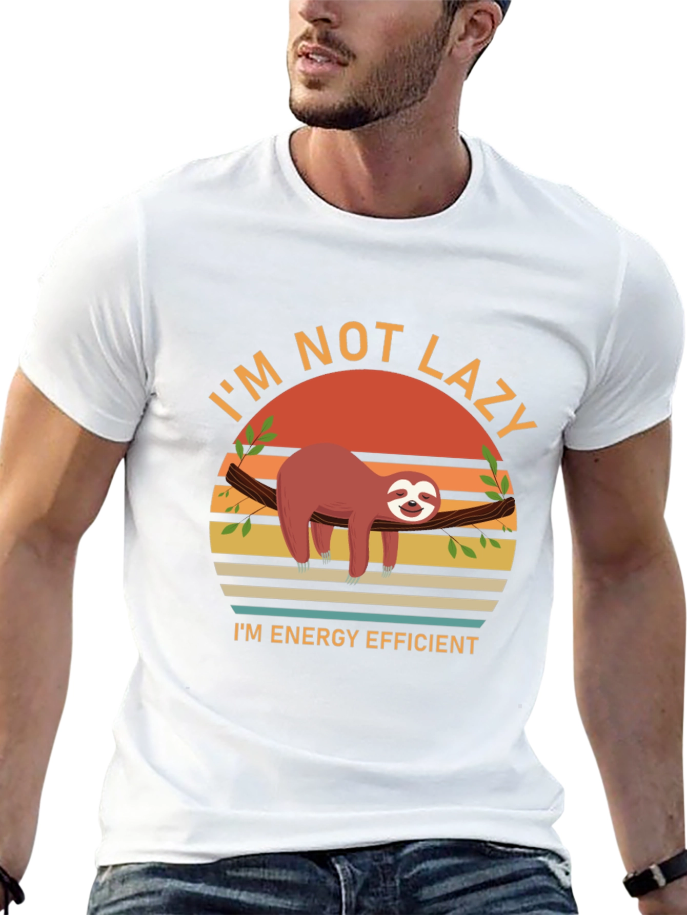 Black Sloth Energy Efficient Graphic Tee view 13