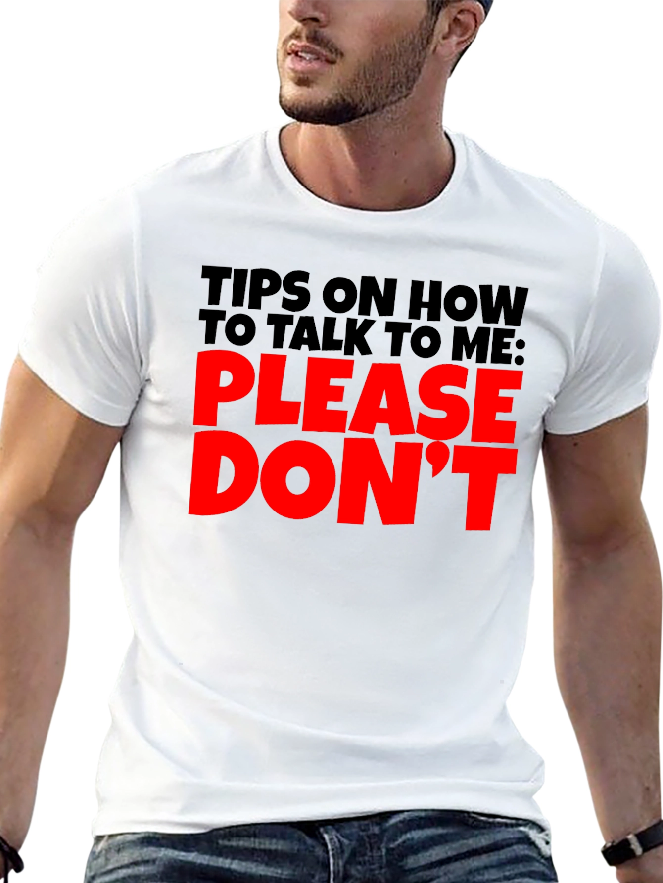 Black Funny Sarcastic Black T-Shirt - Please Don't Talk to Me view 13