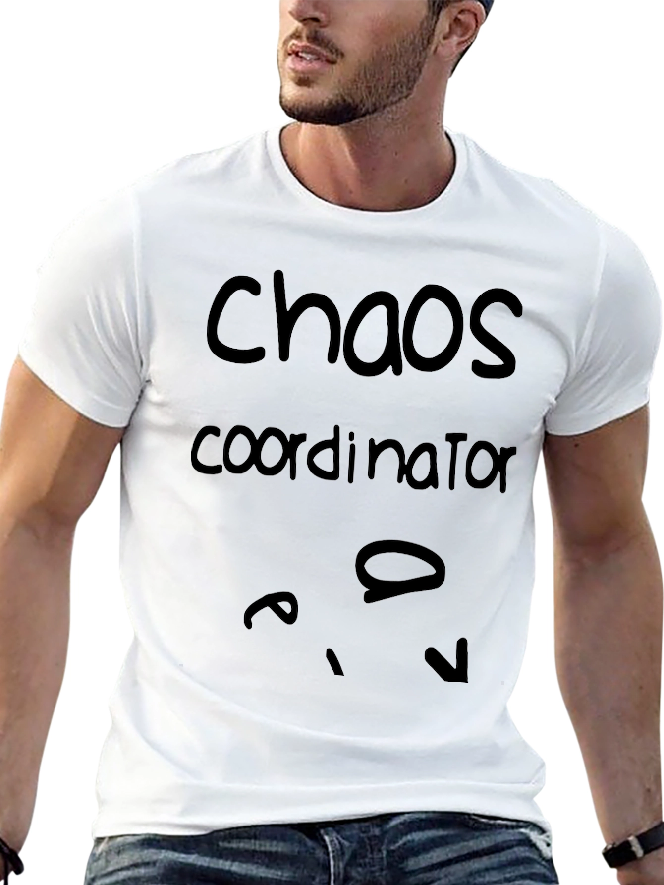 Black Chaos Coordinator Graphic Tee - Black Cotton Blend view 13