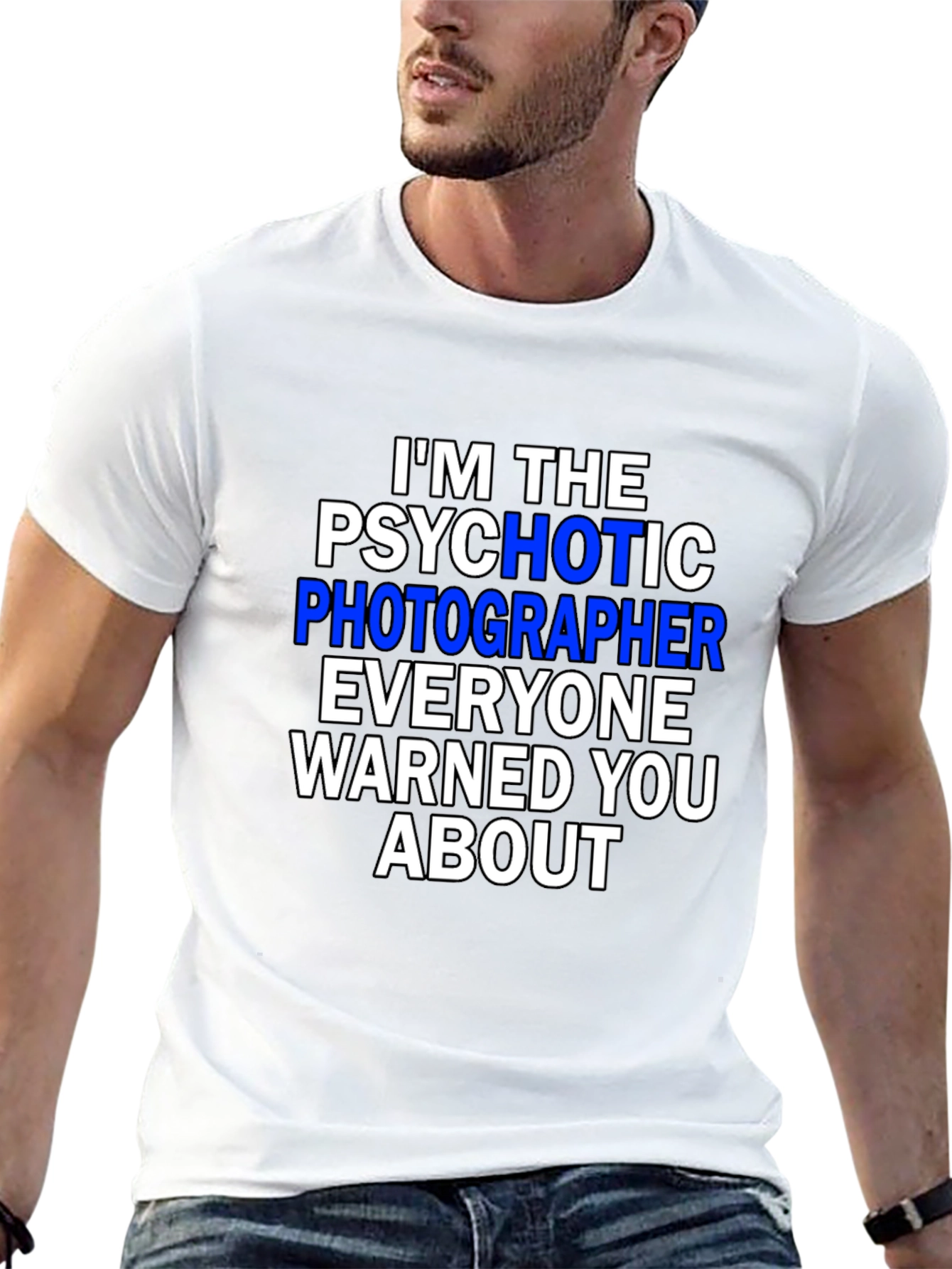 Black Psychotic Photographer T-Shirt - Funny Photography Tee view 13