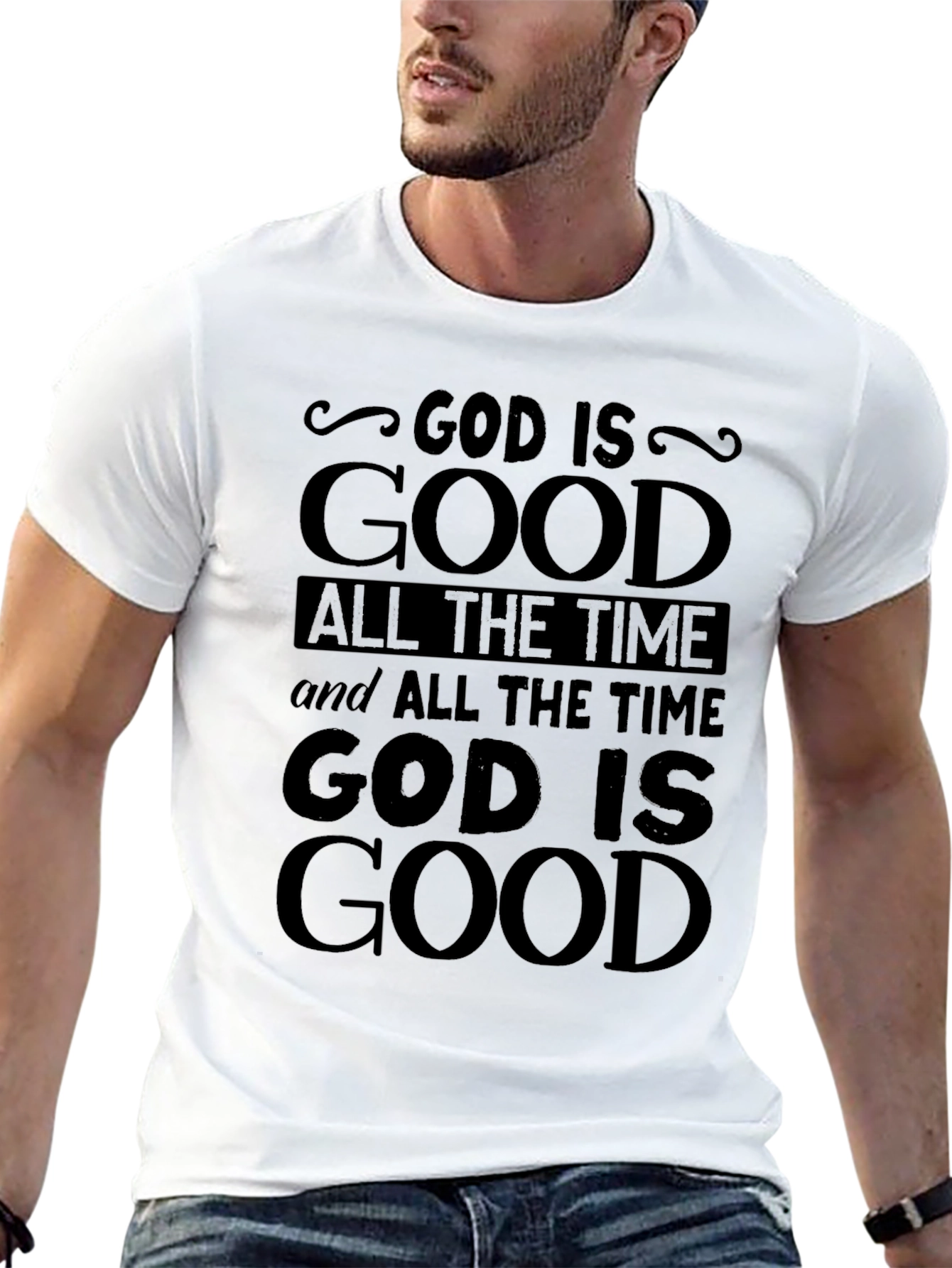Black God Is Good Graphic Tee - Religious T-Shirt view 13