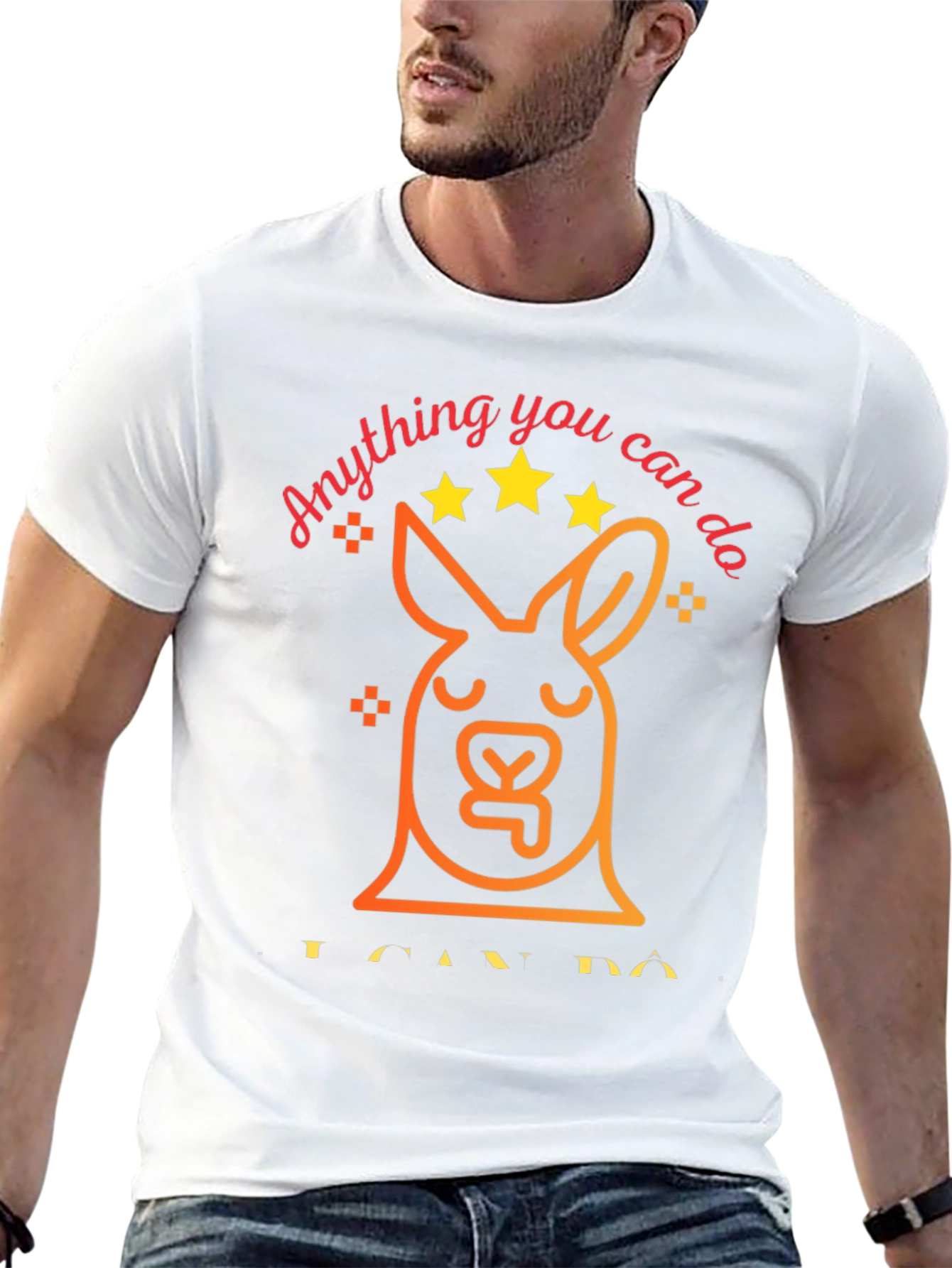 Black Funny Kangaroo Graphic T-Shirt - Anything You Can Do view 13