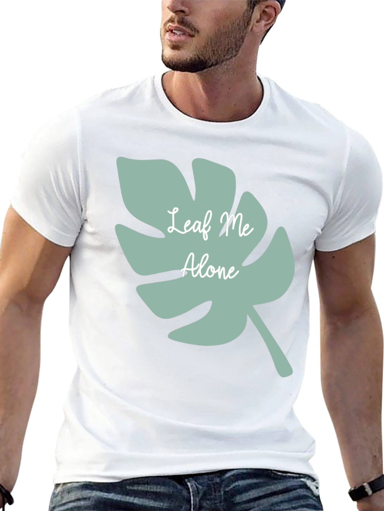 Black Leaf Me Alone T-Shirt - Comfy Casual Tee view 13