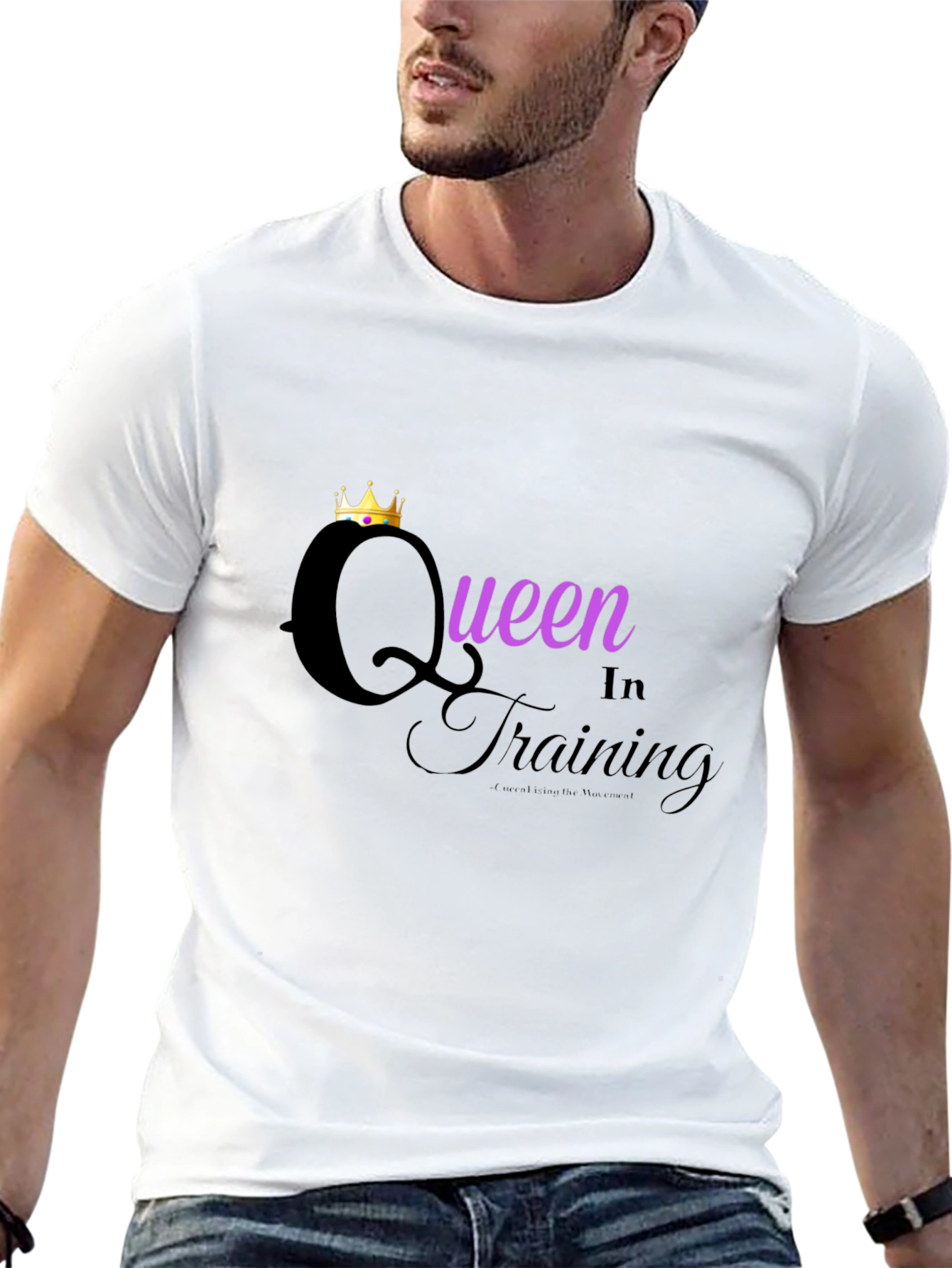 Black Queen in Training Graphic Tee - Black view 13