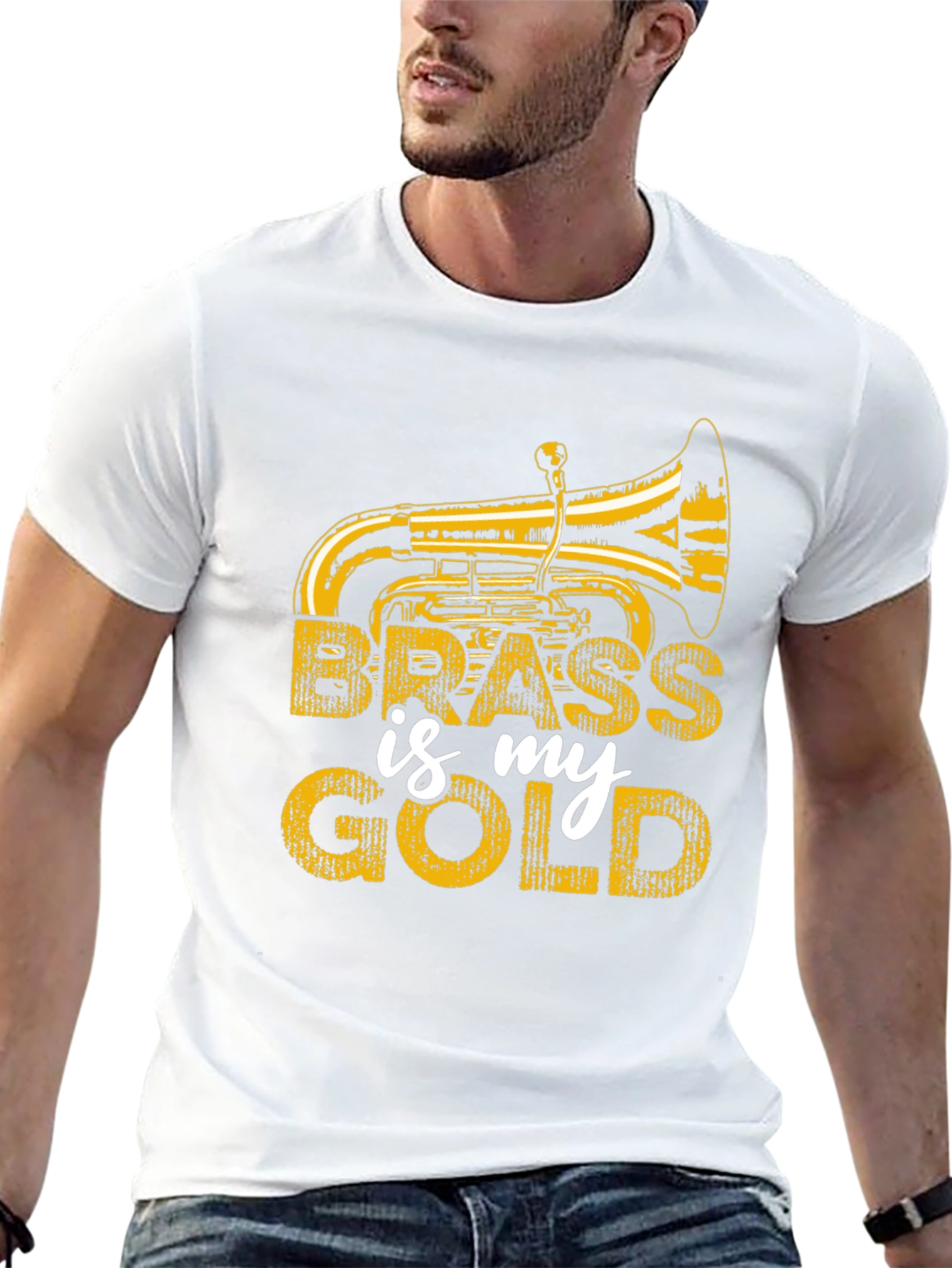 Black Brass is My Gold Tuba Player T-Shirt view 13