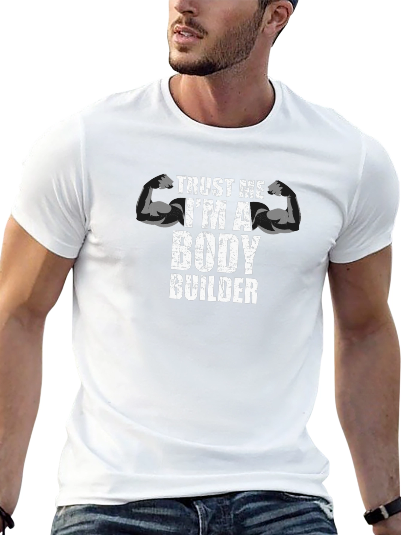 Black Bodybuilder T-Shirt: Trust Me, I'm a Bodybuilder view 13