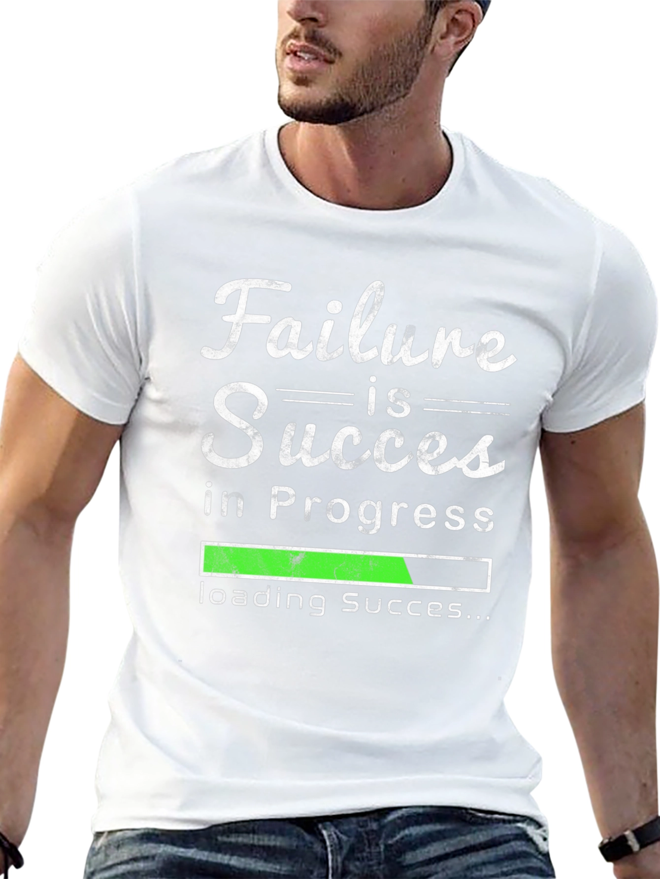 Black Failure is Success in Progress T-Shirt view 13