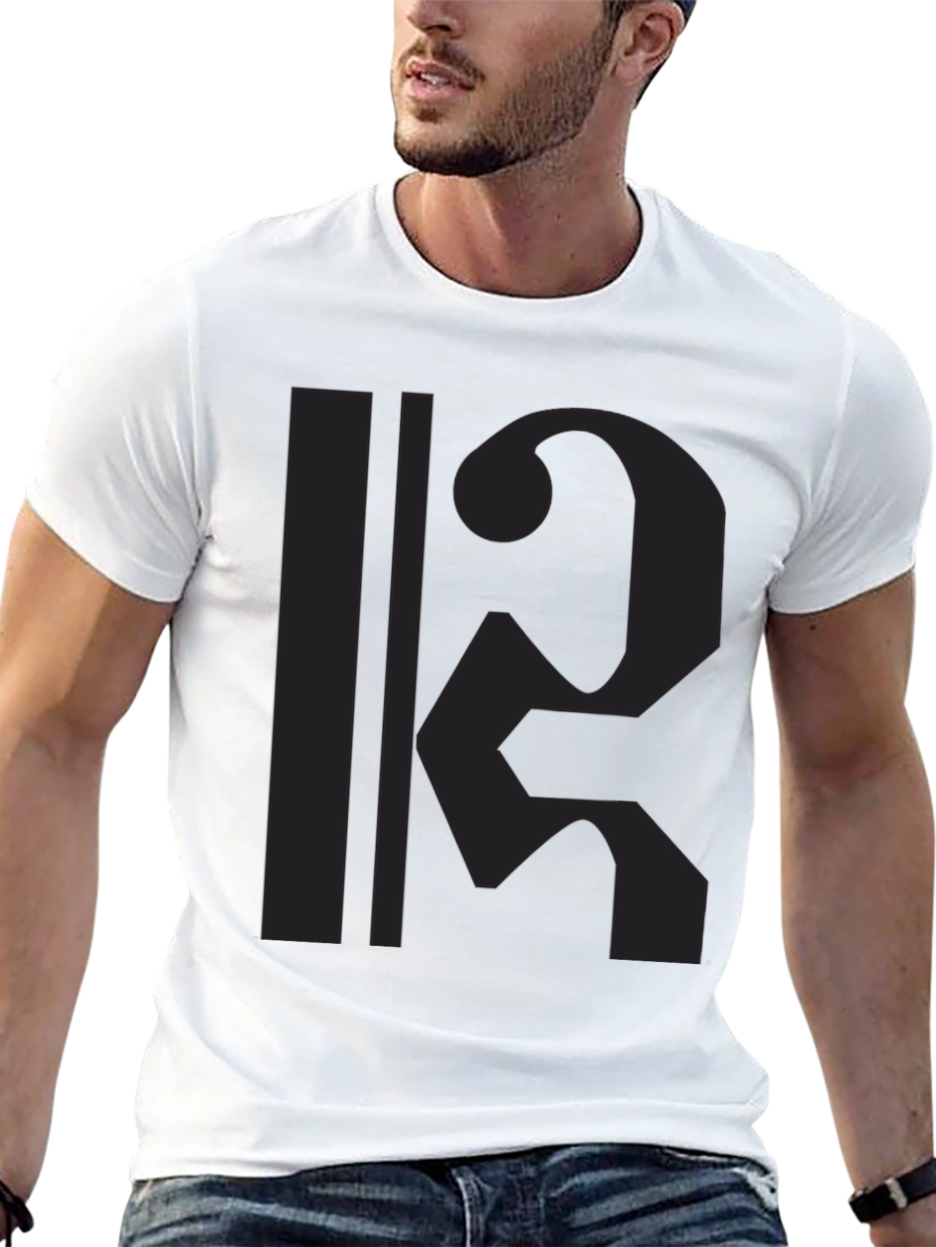 Black Abstract Graphic Print Tee - Black view 13