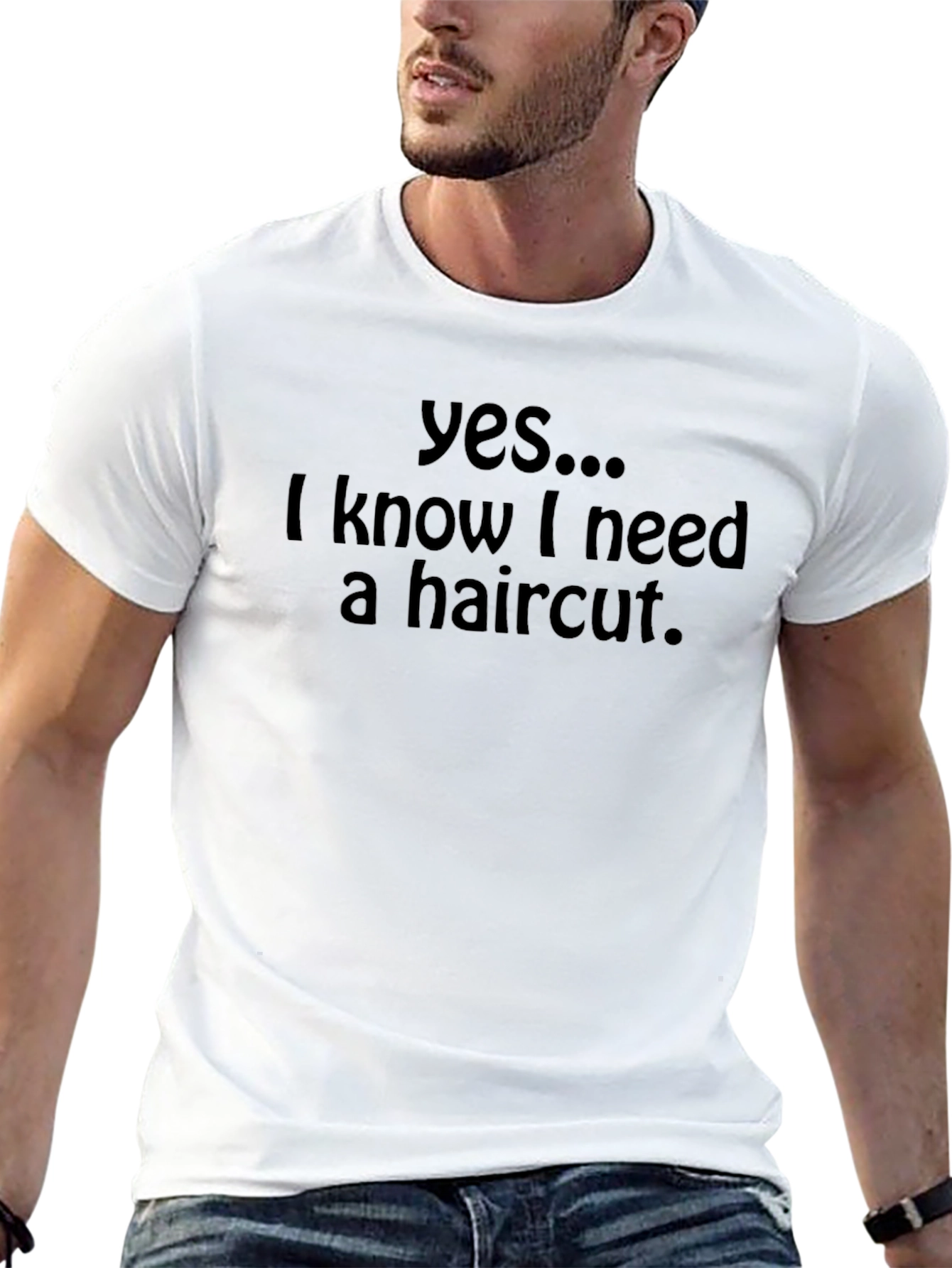 Black Yes I Need a Haircut T-Shirt view 13