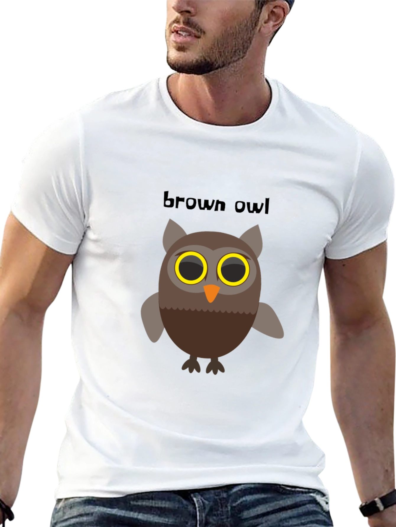 Black Brown Owl Graphic Tee - Men's Black T-Shirt view 13