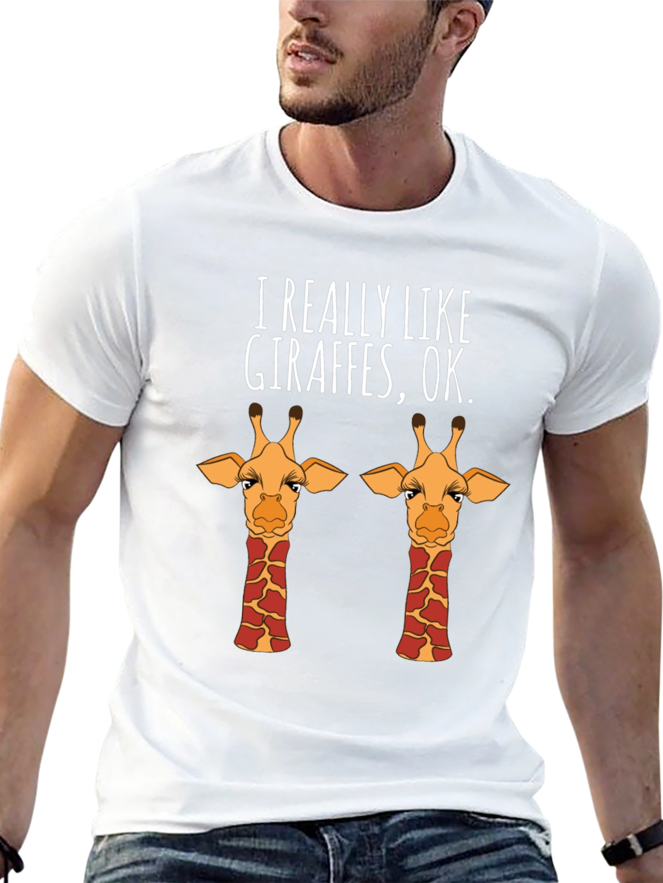 Black I Really Like Giraffes T-Shirt view 13
