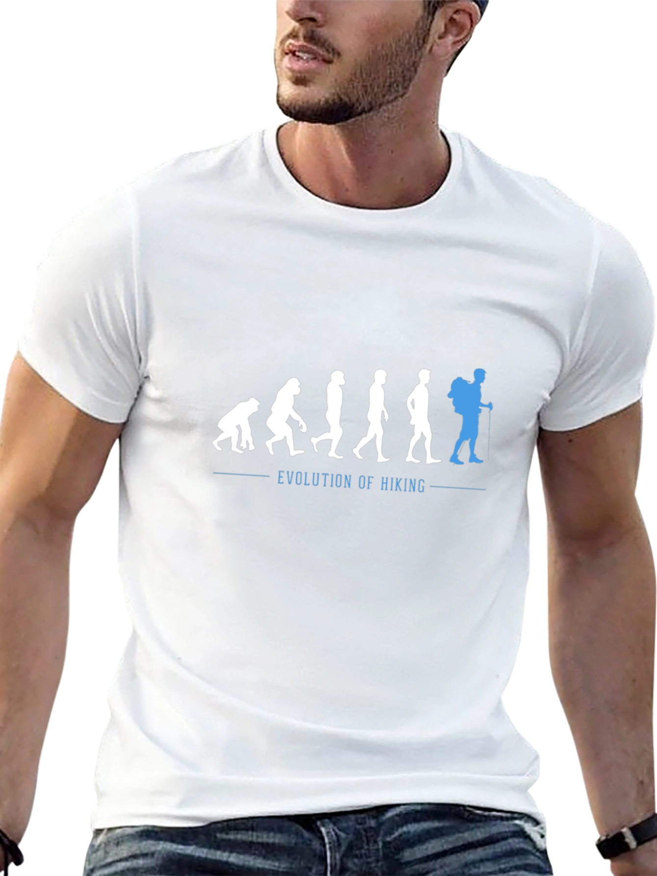 Black Evolution of Hiking Graphic Tee view 13