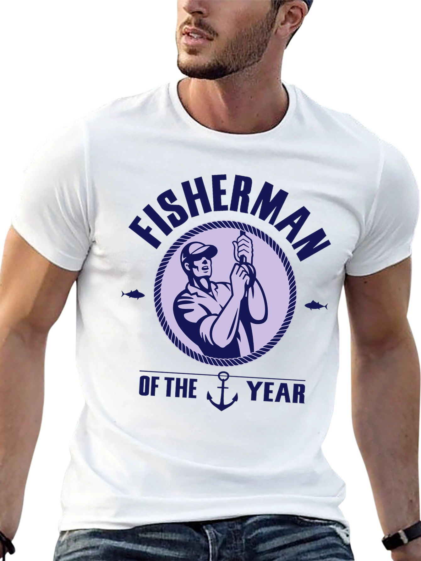 Fisherman of the Year Graphic T-Shirt - Black - 13