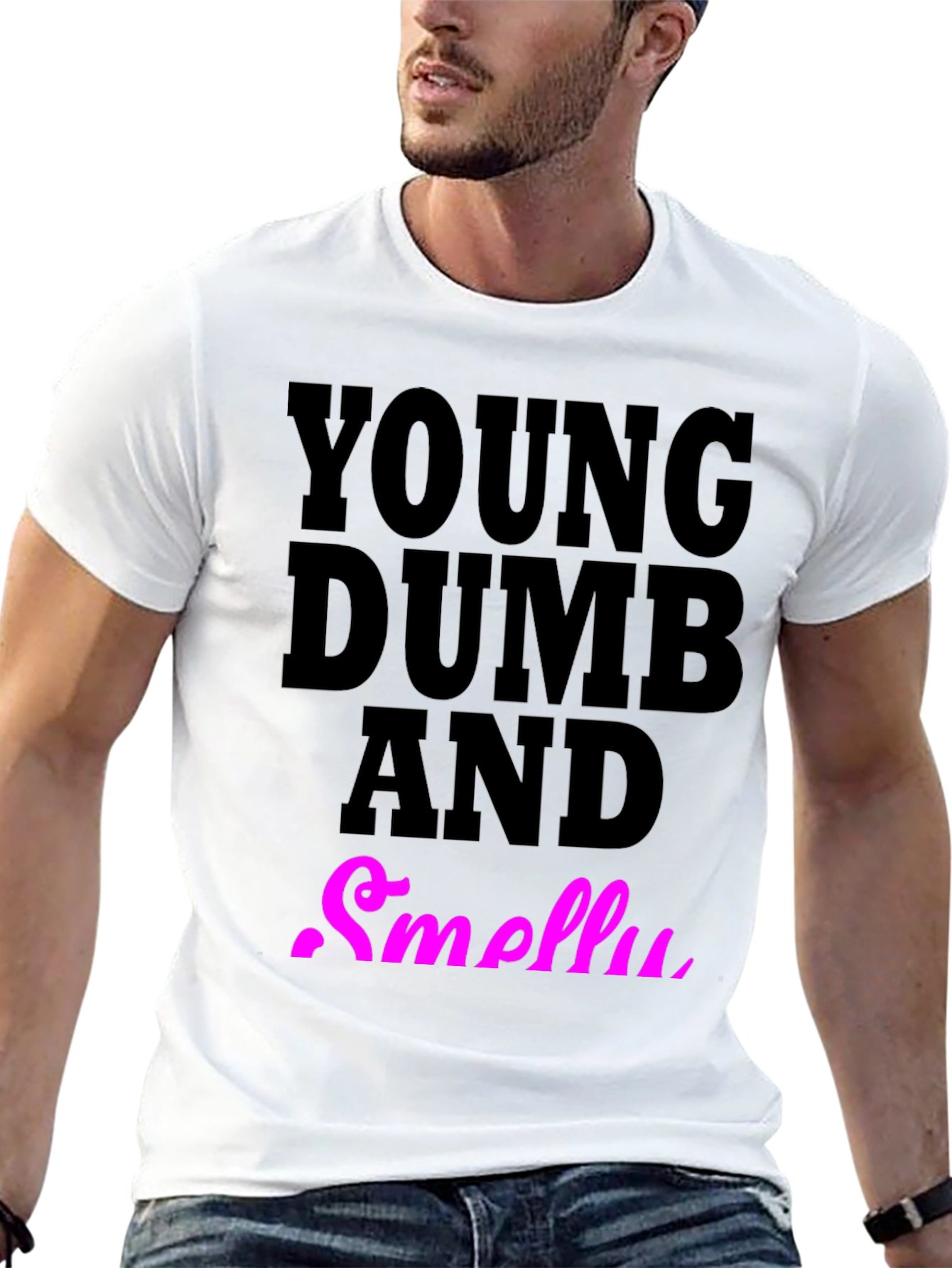 Black Young Dumb And Smelly T-Shirt view 13