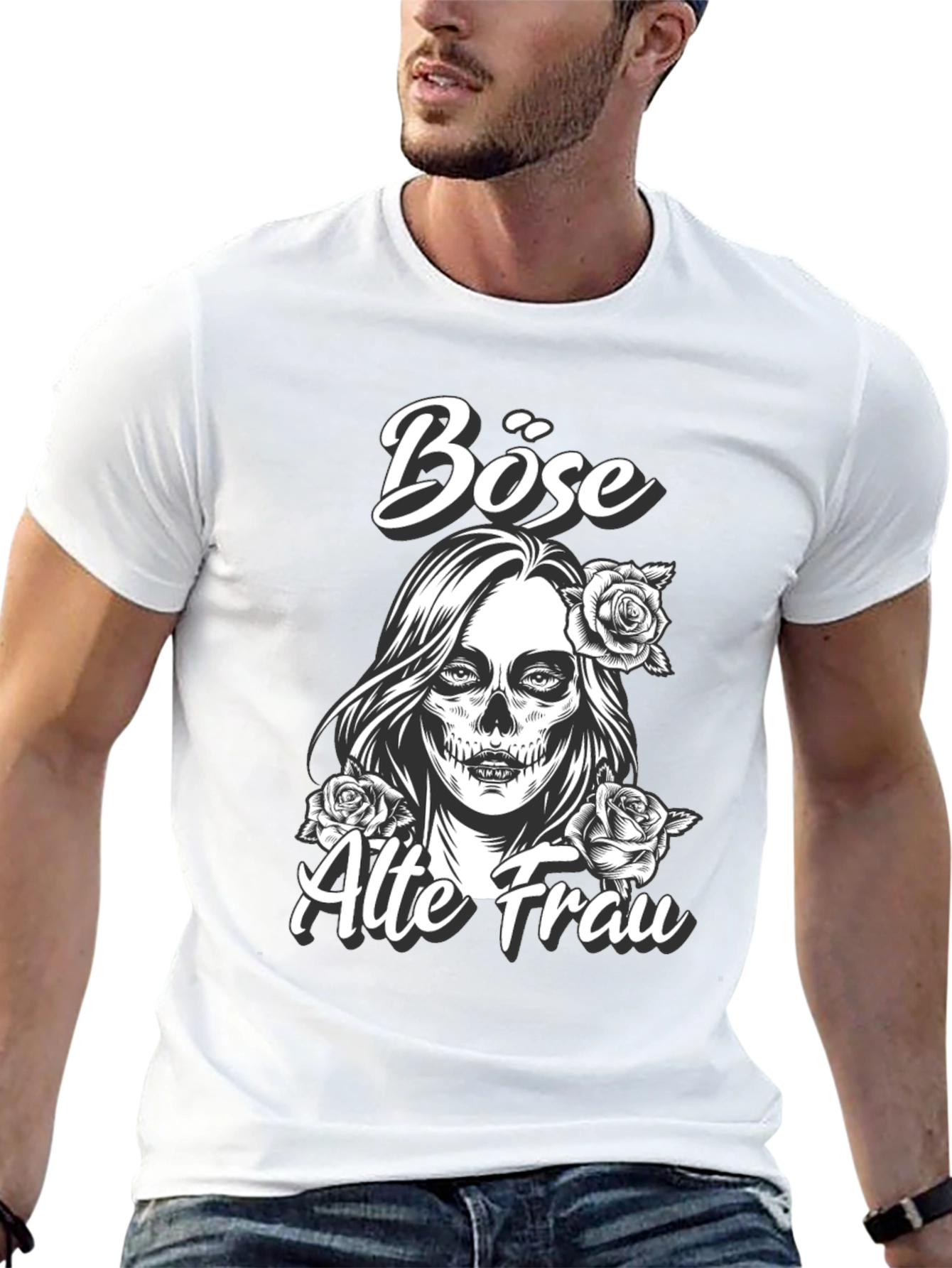 Black Böse Alte Frau Graphic Tee view 13