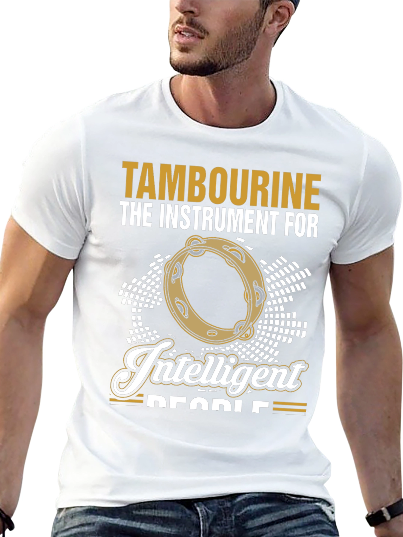 Black Tambourine Intelligent People T-Shirt view 13