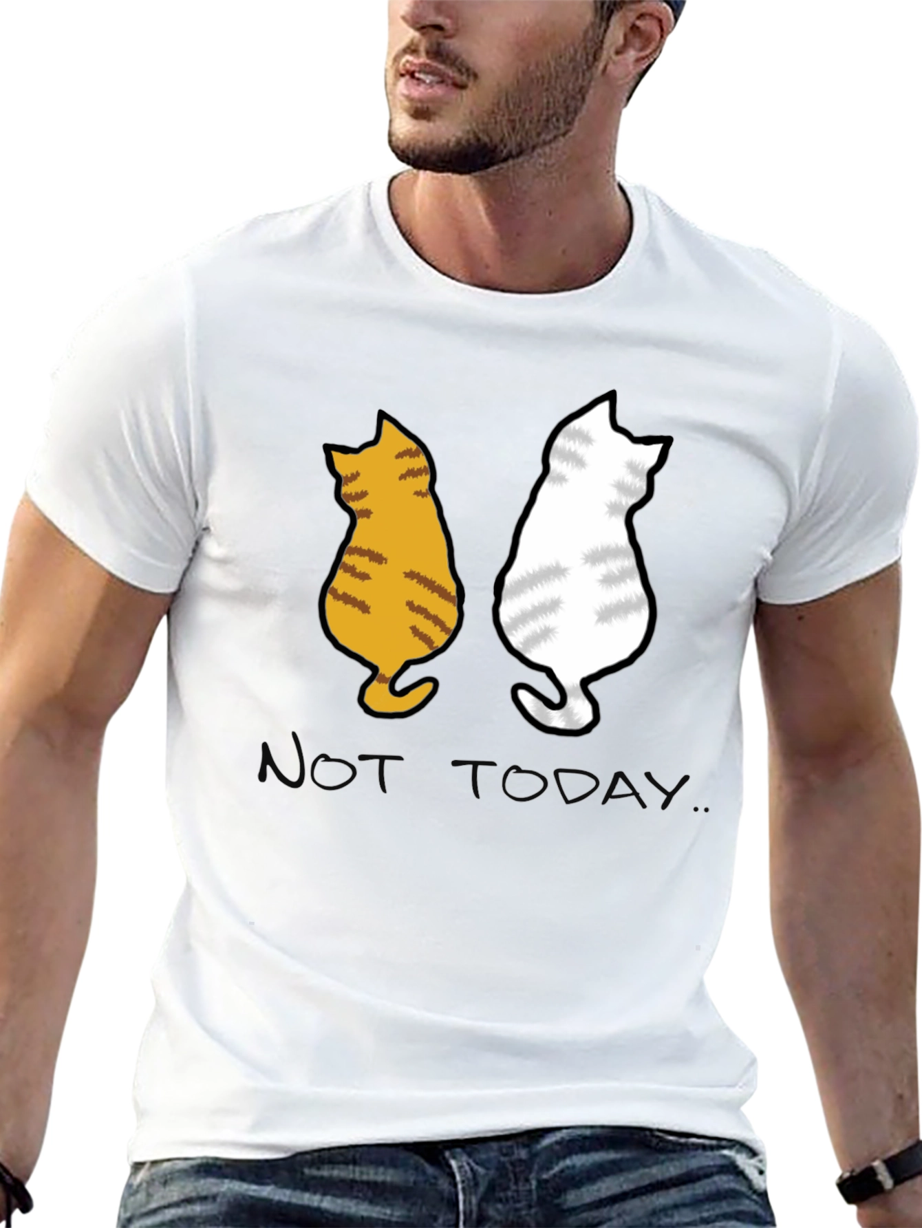 Black Two Cats 'Not Today' Graphic Tee view 13