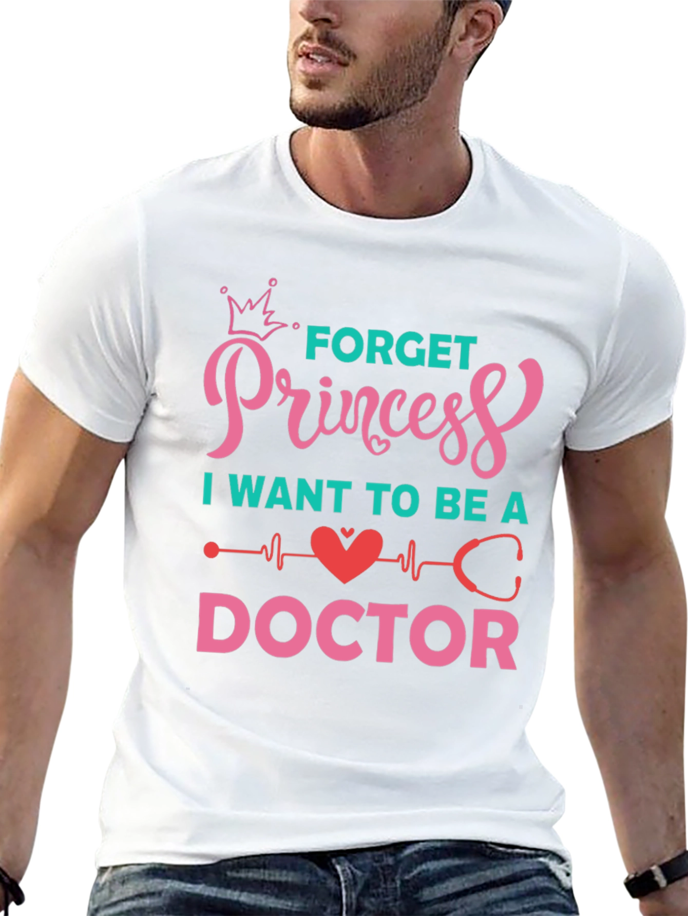 Black Forget Princess Be a Doctor Graphic Tee view 13