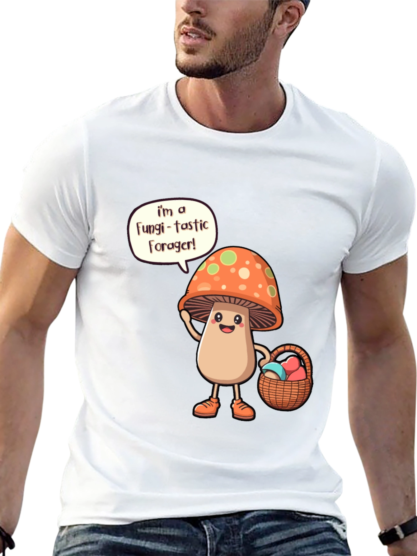 Black Fungi-tastic Forager T-Shirt - Mushroom Lover Gift view 13