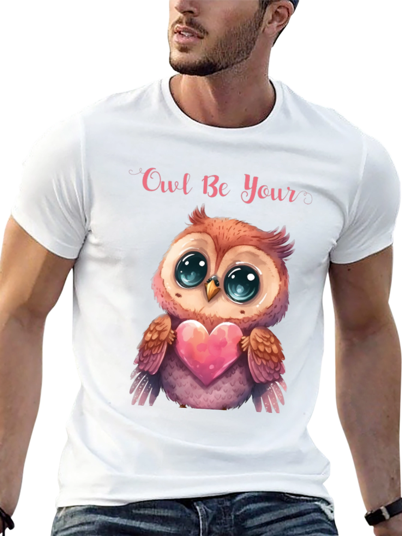 Black Owl Be Your Valentine Black T-Shirt view 13