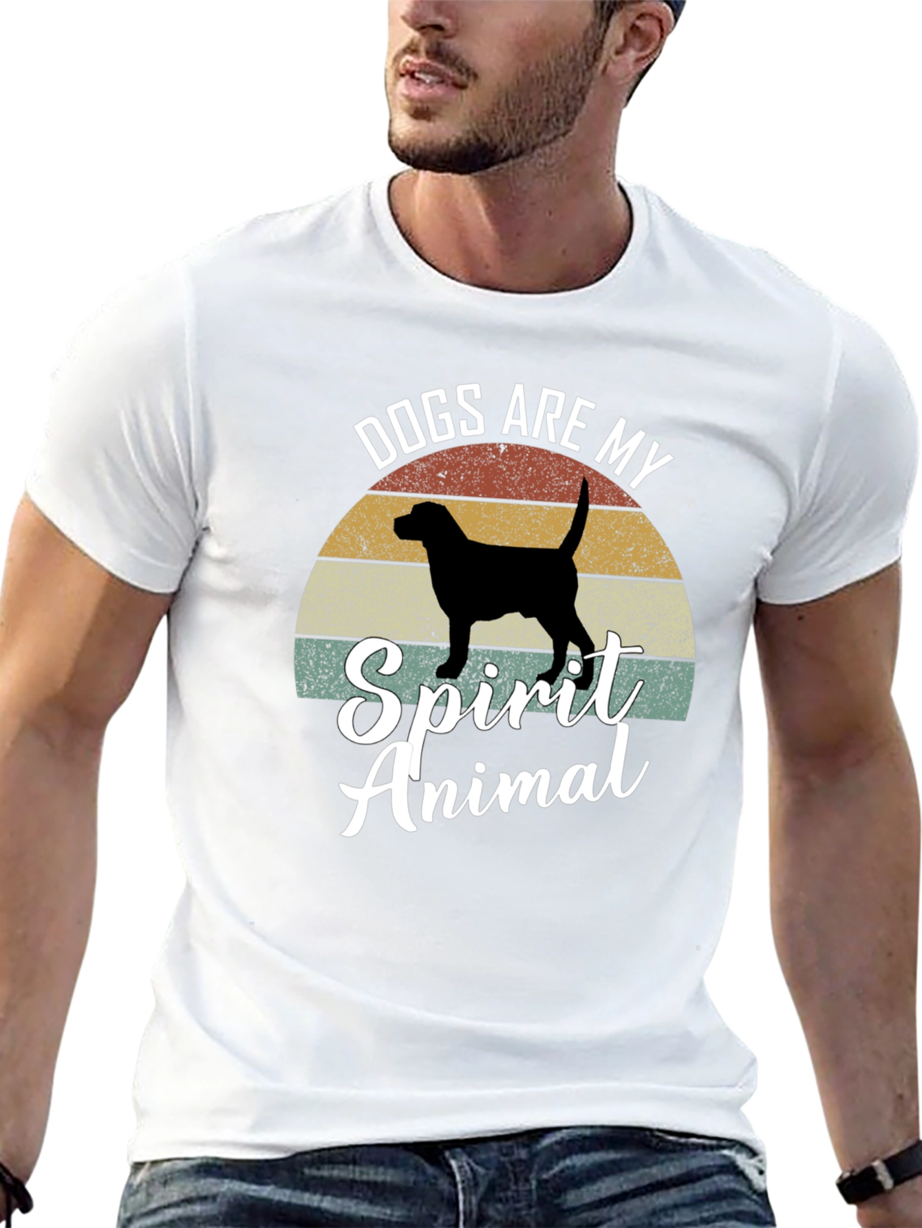 Black Dogs Are My Spirit Animal Graphic Tee view 13