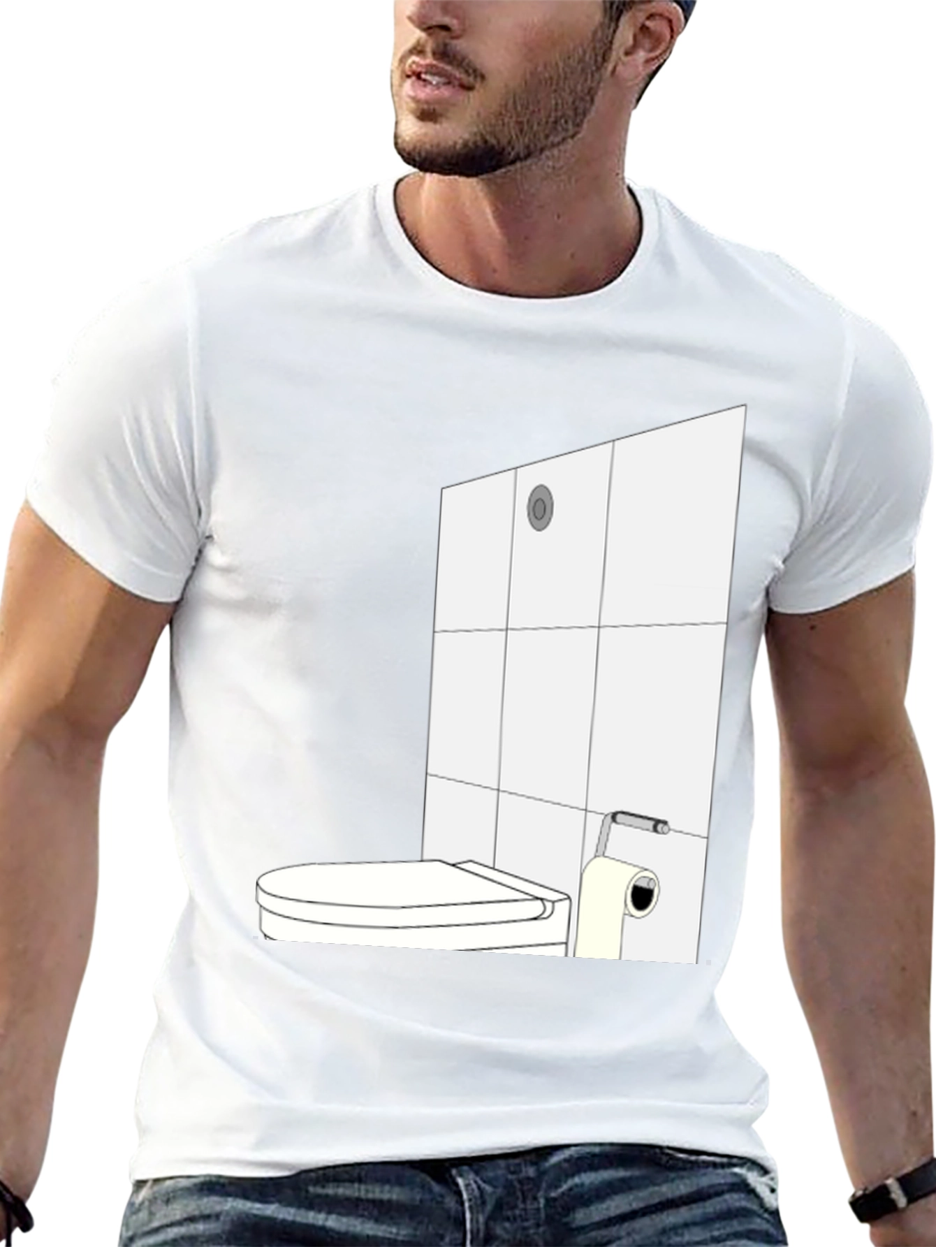 Black Toilet Humor T-Shirt - Black Graphic Tee view 13