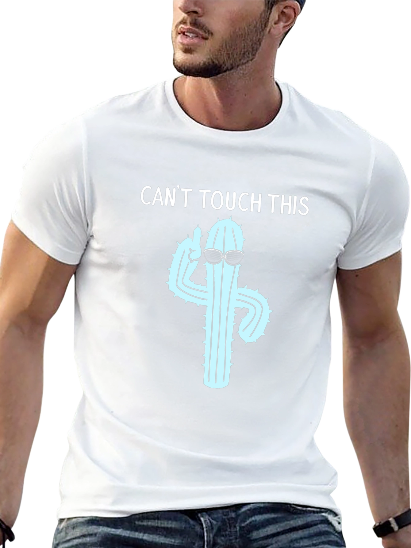 Black Cactus T-Shirt: Can't Touch This Funny Tee view 13