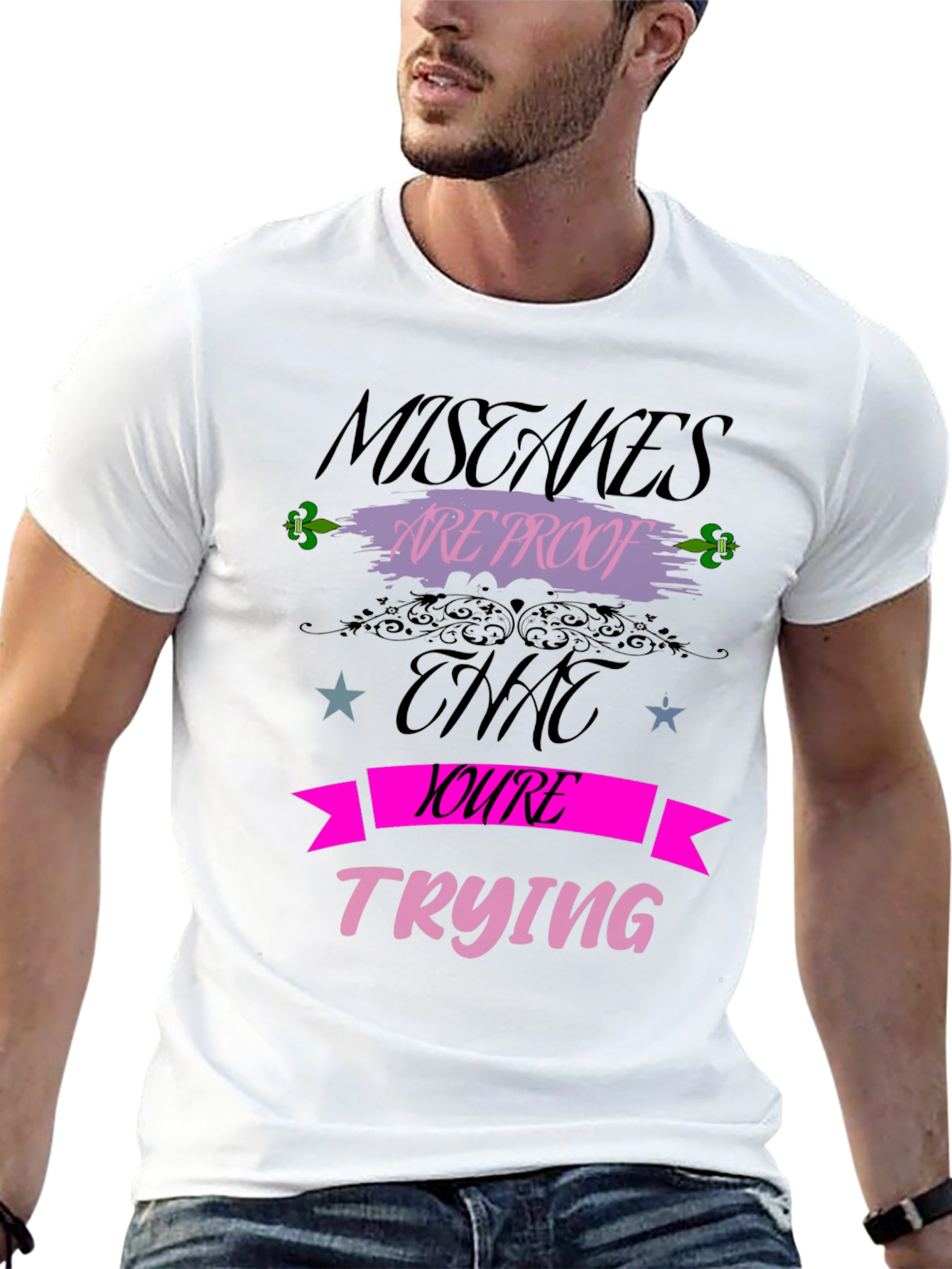 Black Mistakes Are Proof T-Shirt, Motivational Graphic Tee view 13