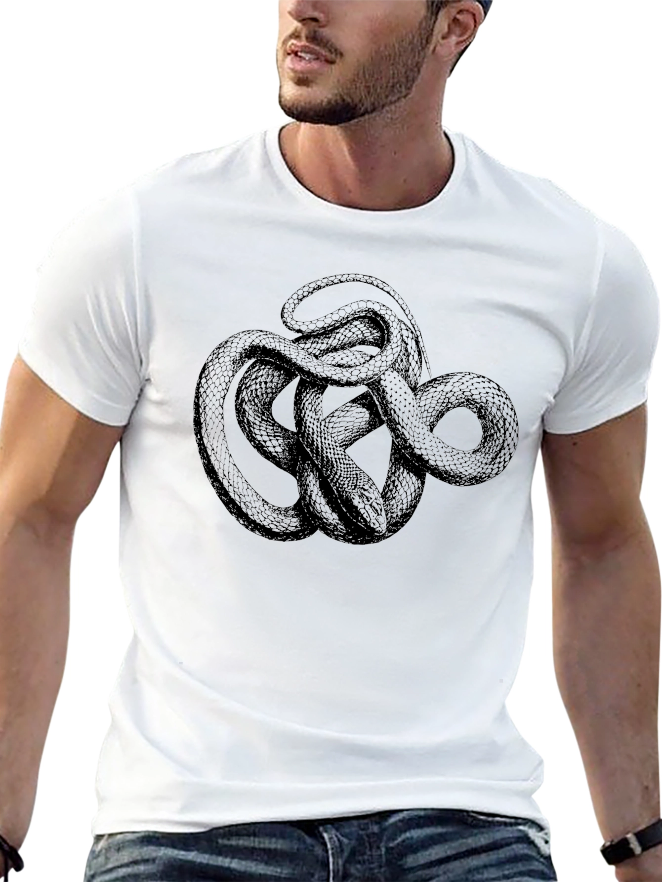 Black Black Snake Graphic Tee - Unisex view 13