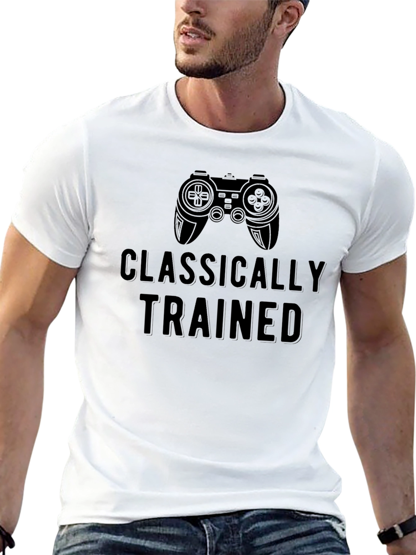 Black Classically Trained Gamer T-Shirt - Black view 13