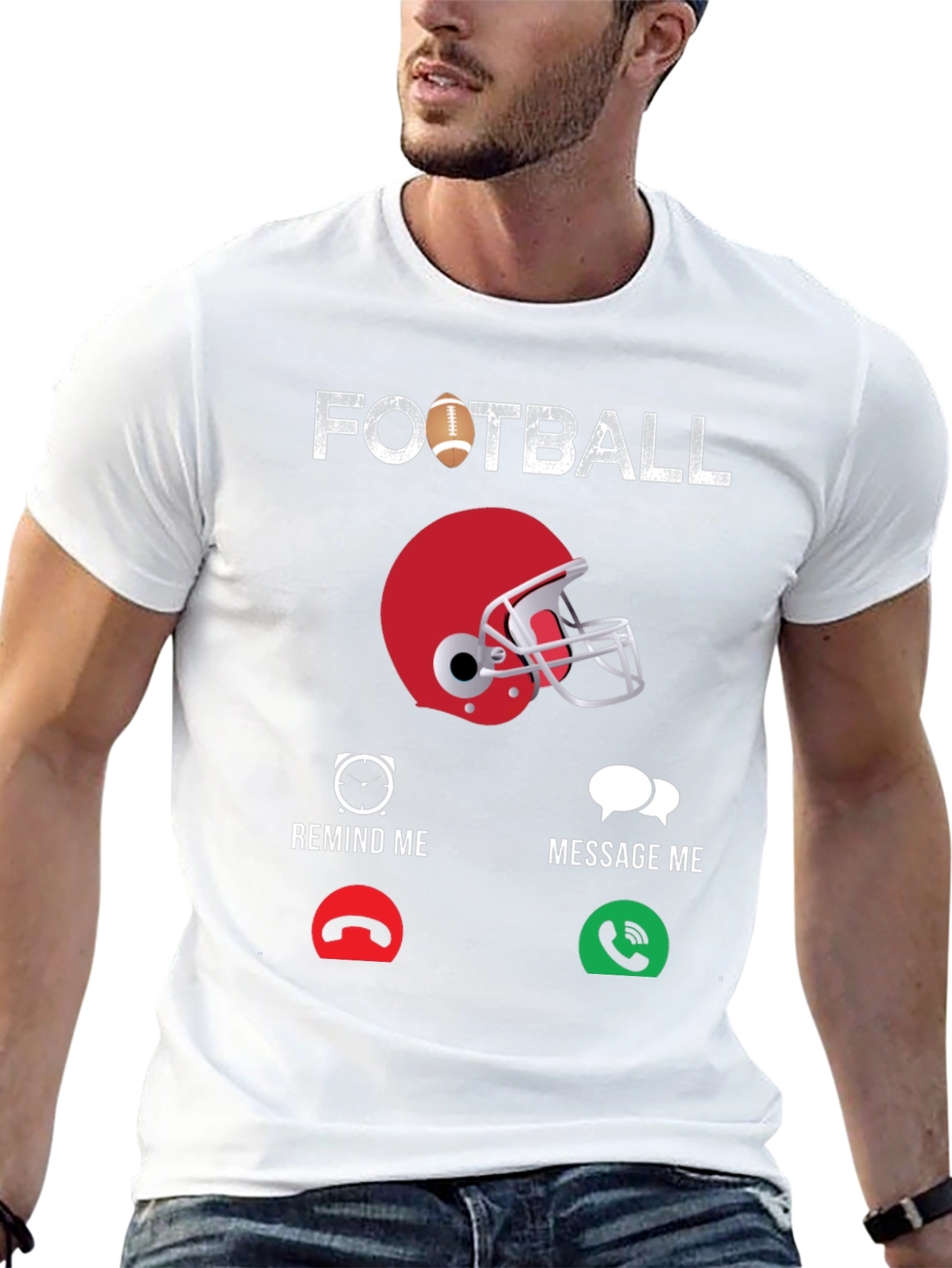 Black Football Calling T-Shirt view 13