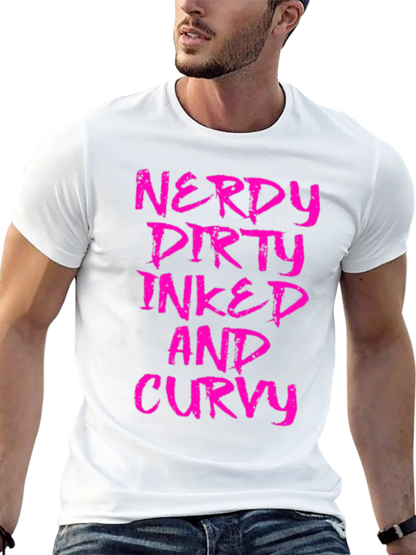Nerdy Dirty Inked Curvy Graphic T-Shirt - 13