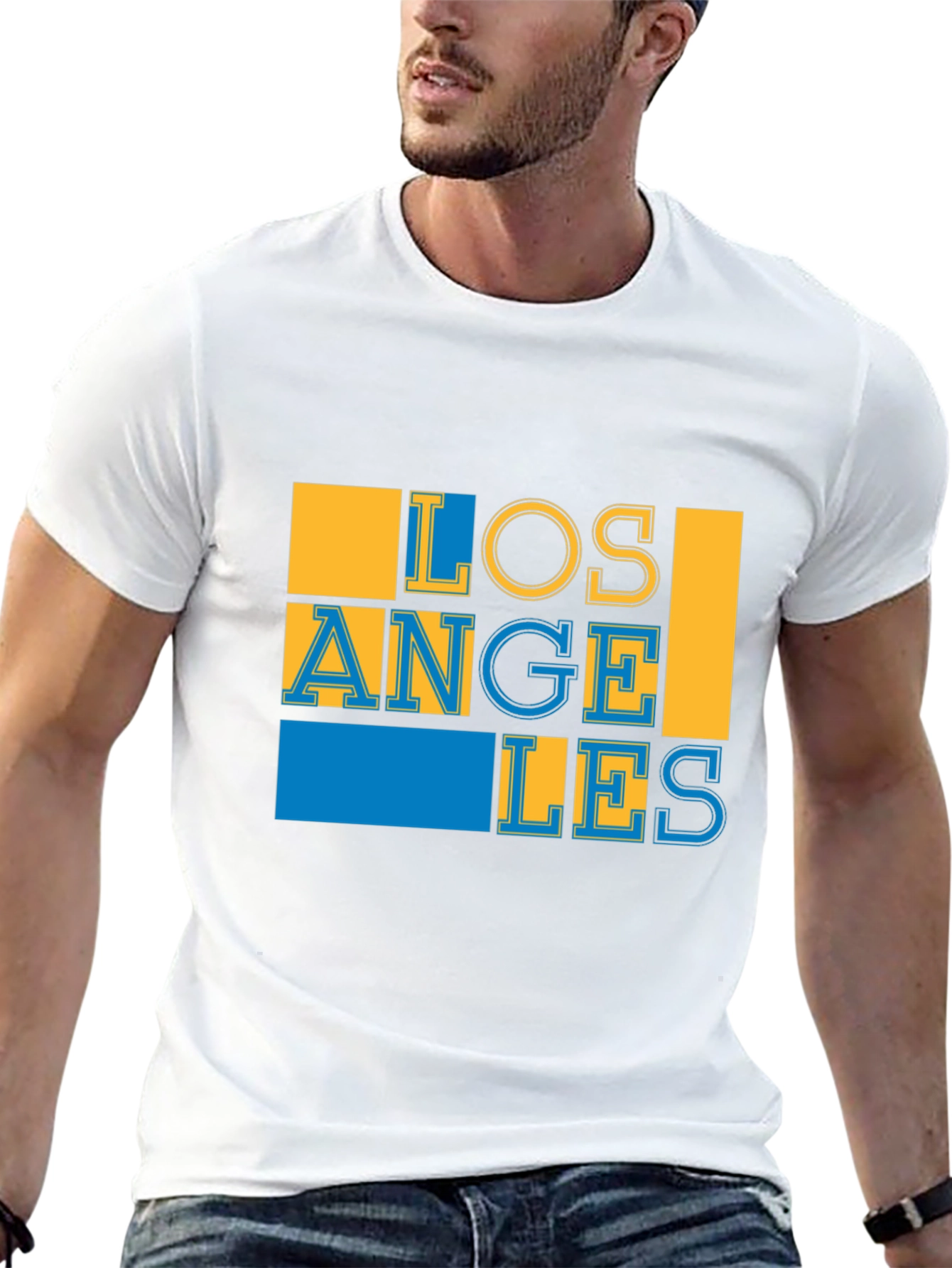 Black Los Angeles Graphic Print Black T-Shirt view 13