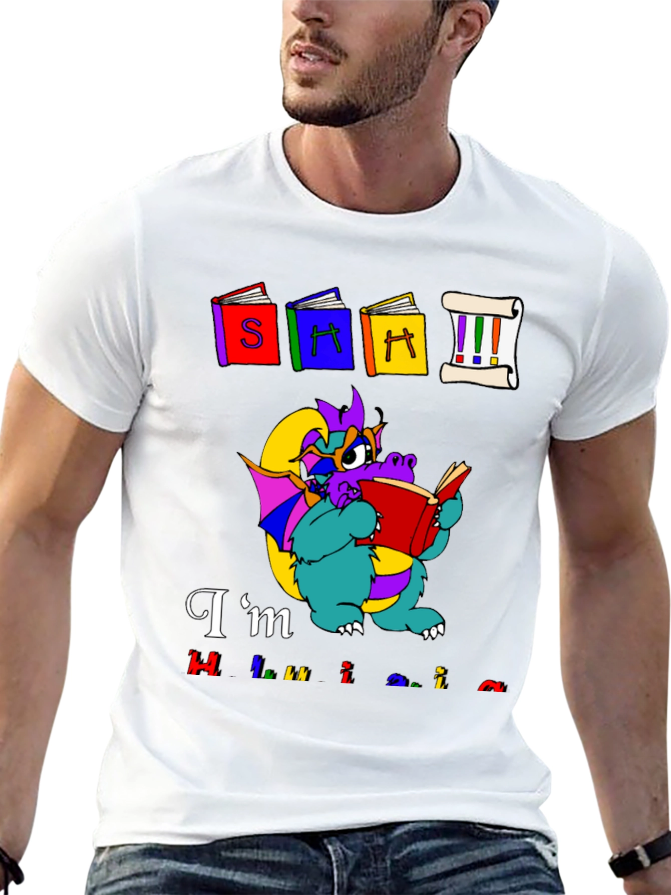 Black Book Dragon Graphic Tee - I'm Hilarious T-Shirt view 13