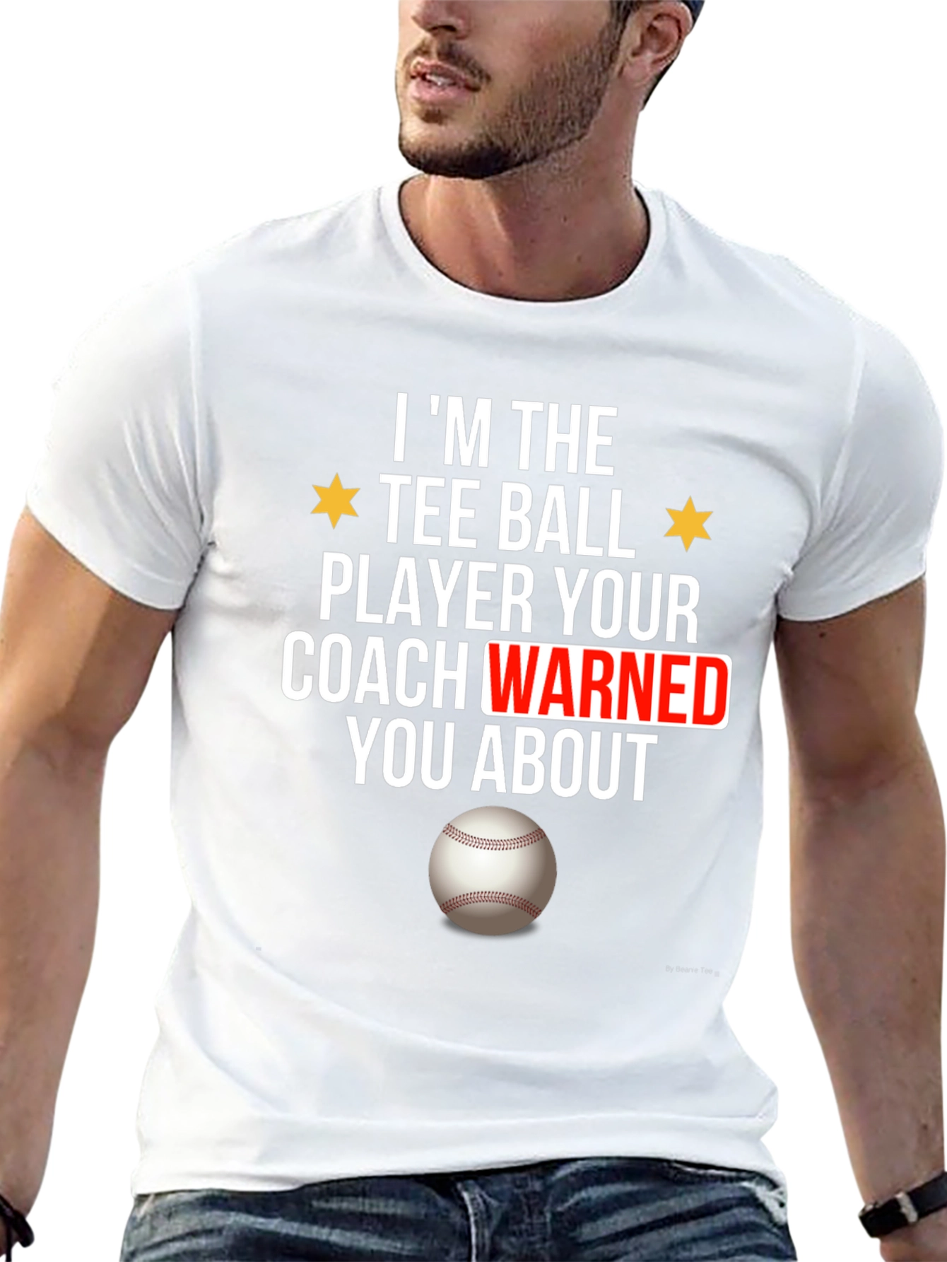 Black Tee Ball Player Funny Graphic T-Shirt view 13