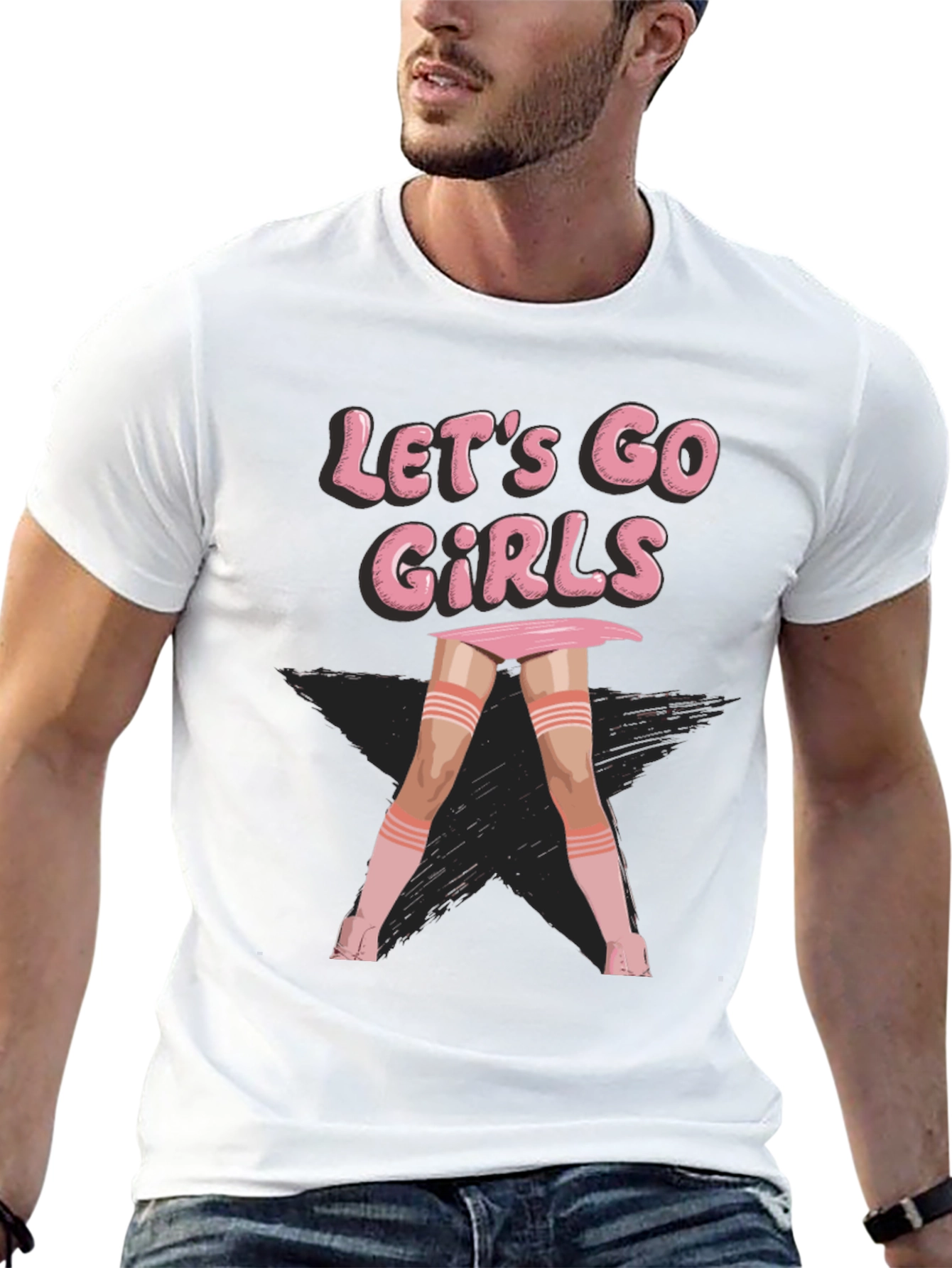 Black Let's Go Girls Black Graphic Tee view 13