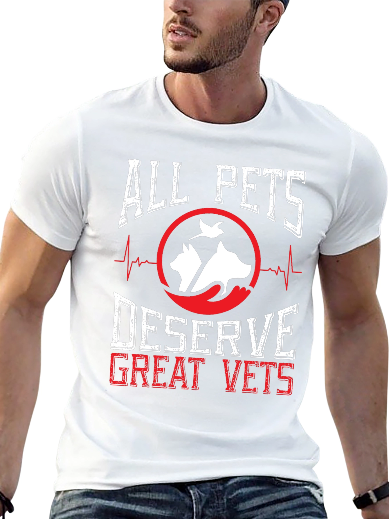 Black All Pets Deserve Great Vets T-Shirt view 13