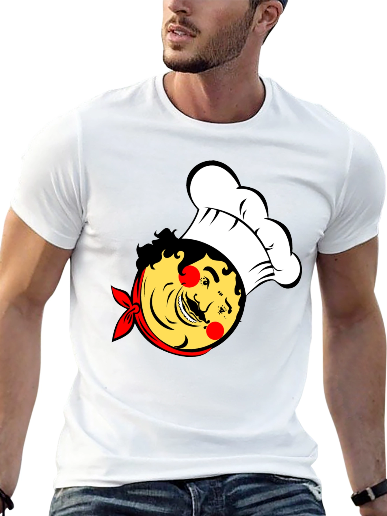 Black Chef Cartoon Graphic T-Shirt view 13