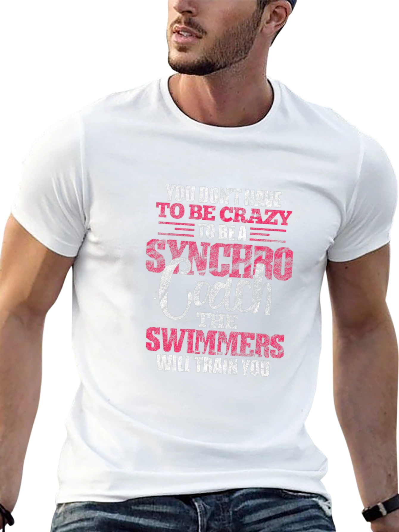 Black Synchronized Swimming Coach T-Shirt view 13