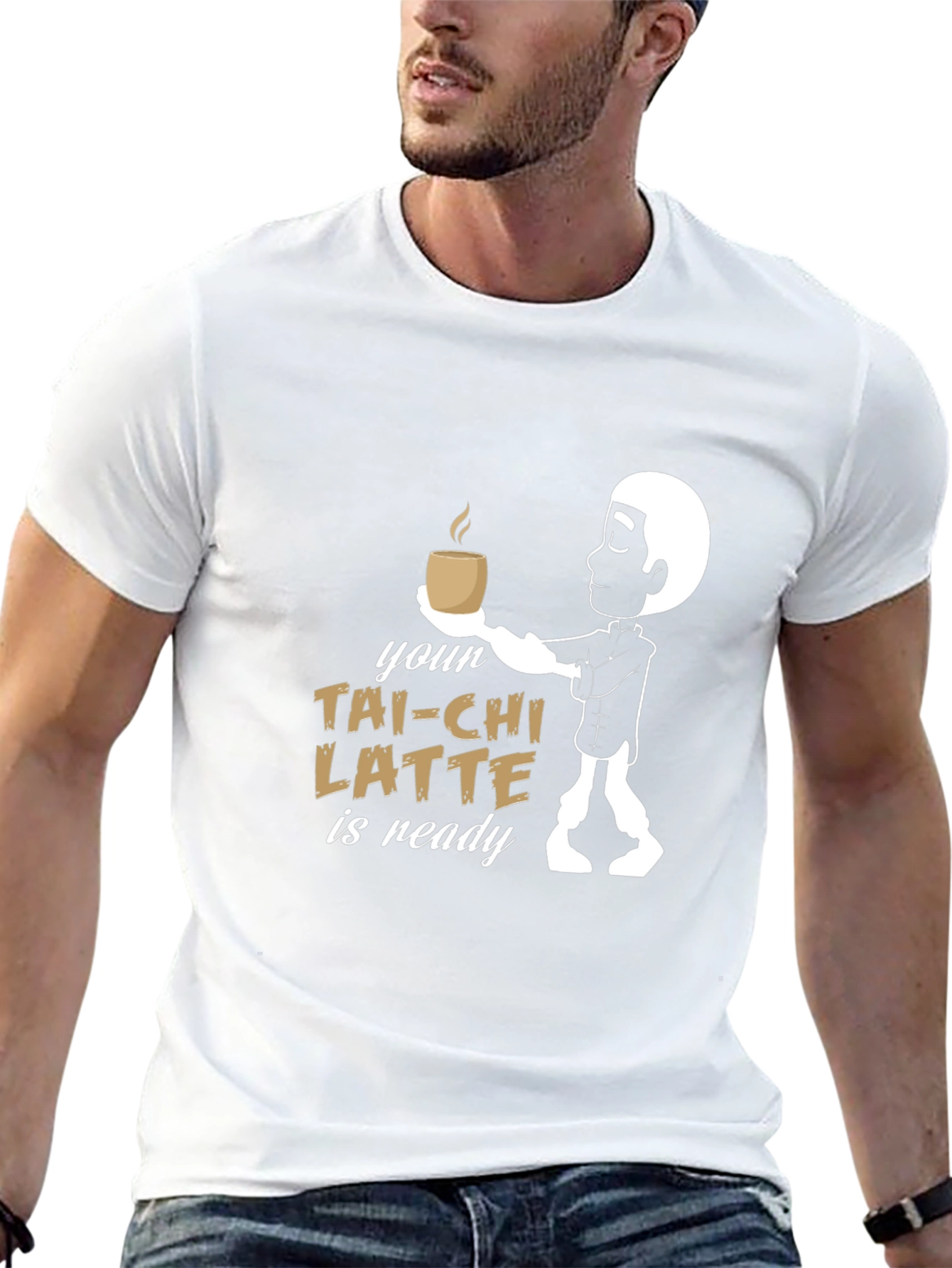 Black Your Tai-Chi Latte is Ready T-Shirt view 13