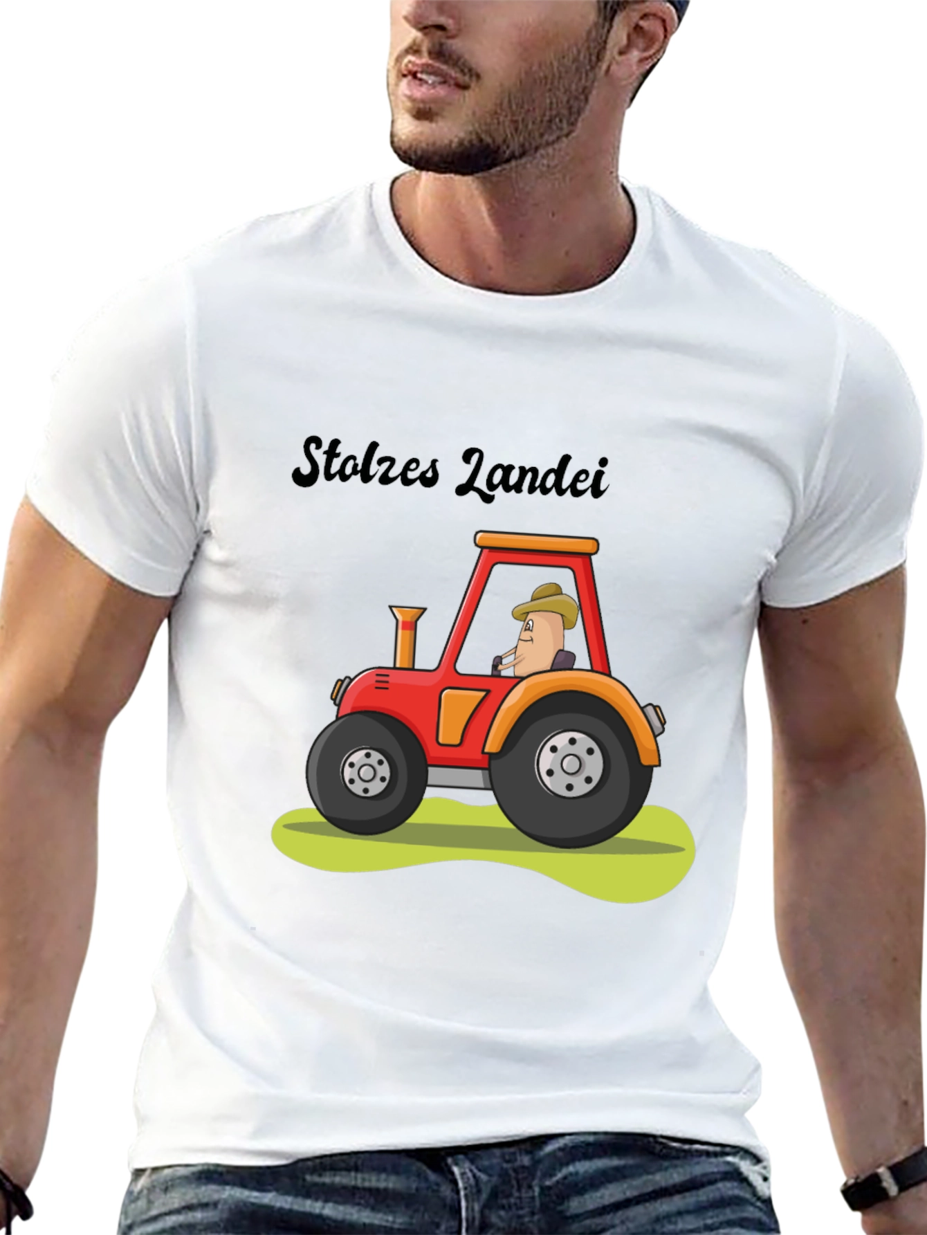 Black Stolzes Landei Tractor Graphic Tee view 13