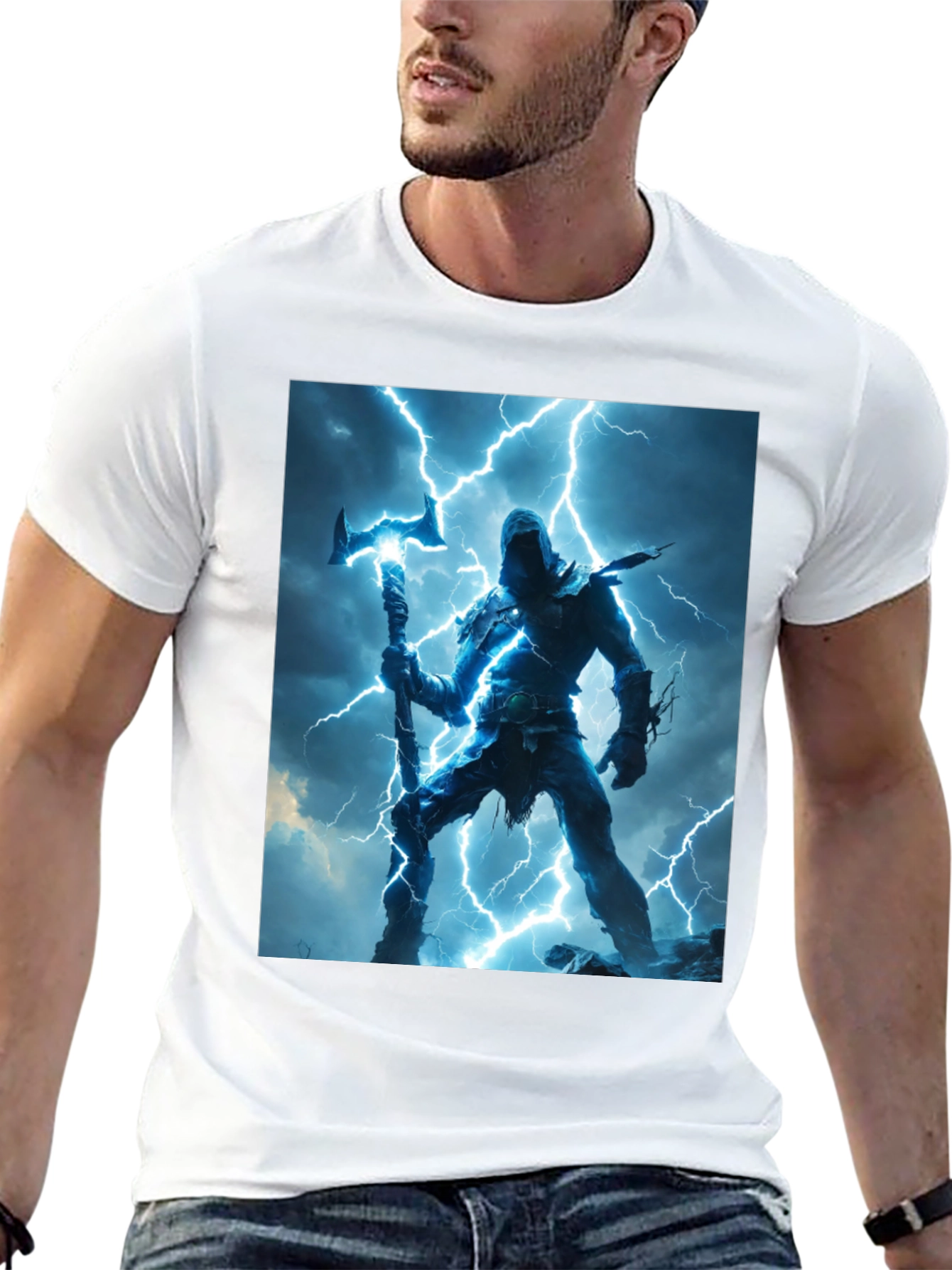 Black Lightning Warrior Graphic Tee view 13