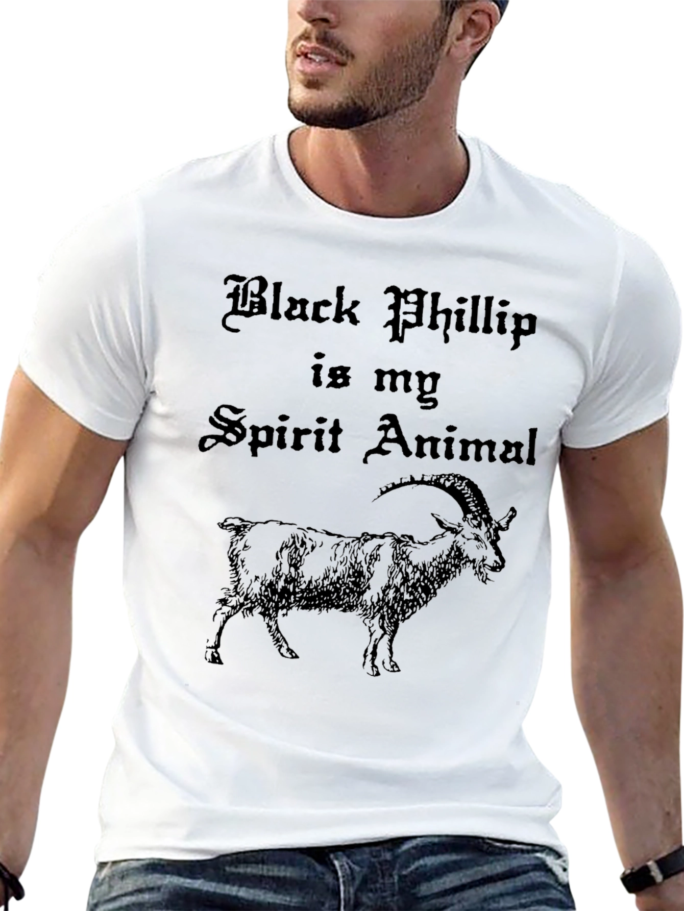 Black Black Phillip Spirit Animal Graphic T-Shirt view 13