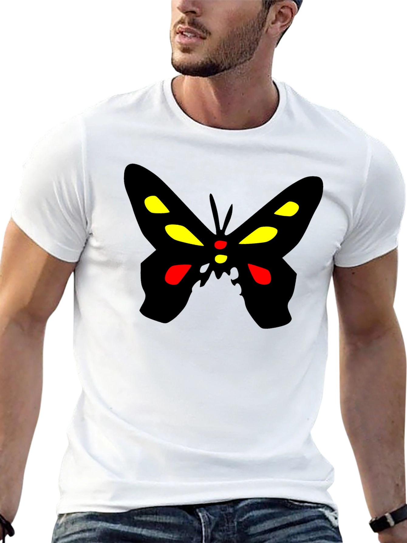 Black Butterfly Graphic Black T-Shirt view 13