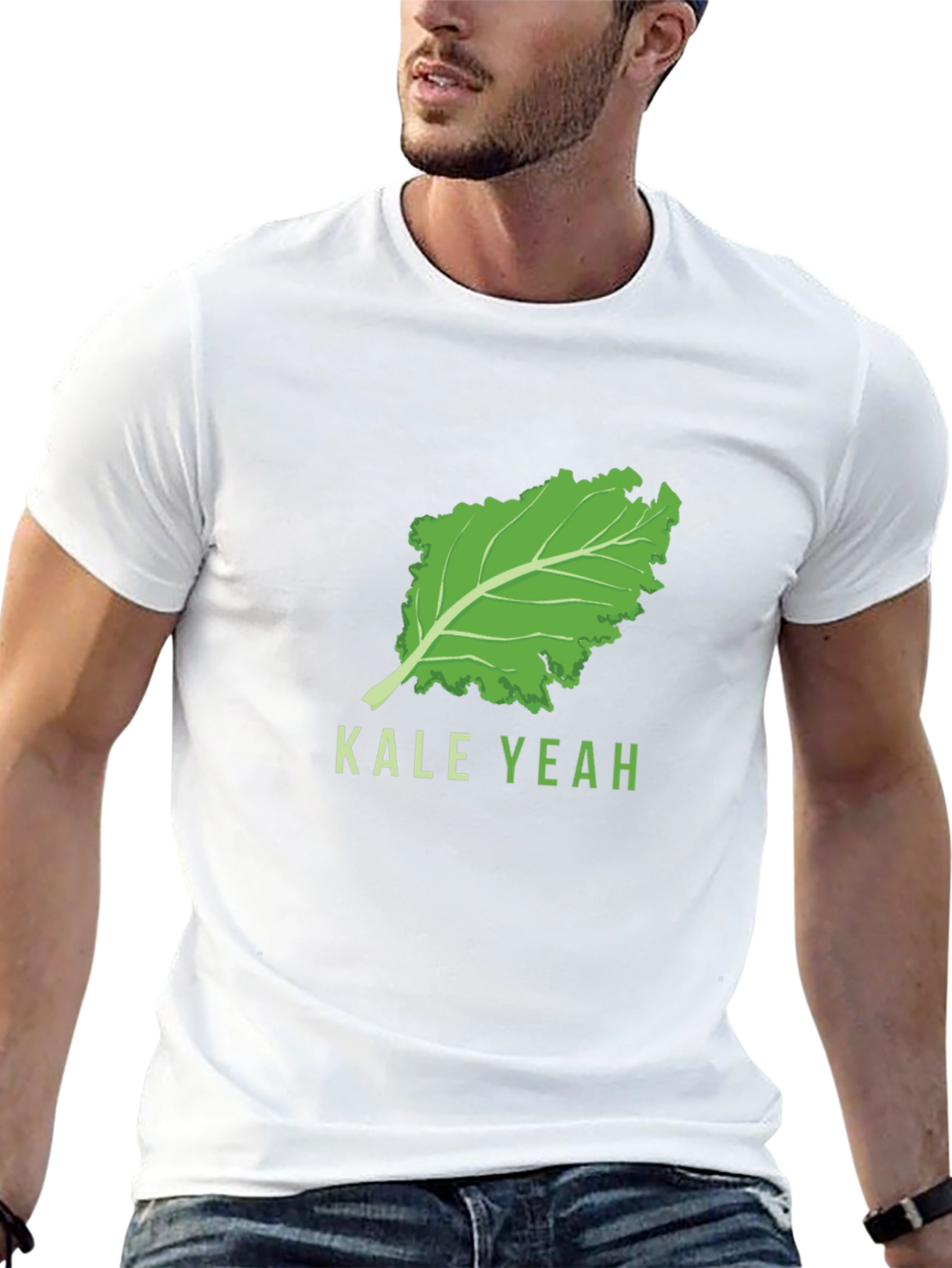 Black Kale Yeah T-Shirt - Black Cotton Tee view 13