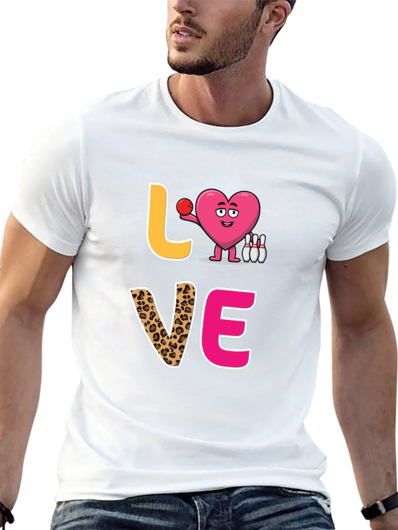 Black Love Bowling Graphic T-Shirt view 13
